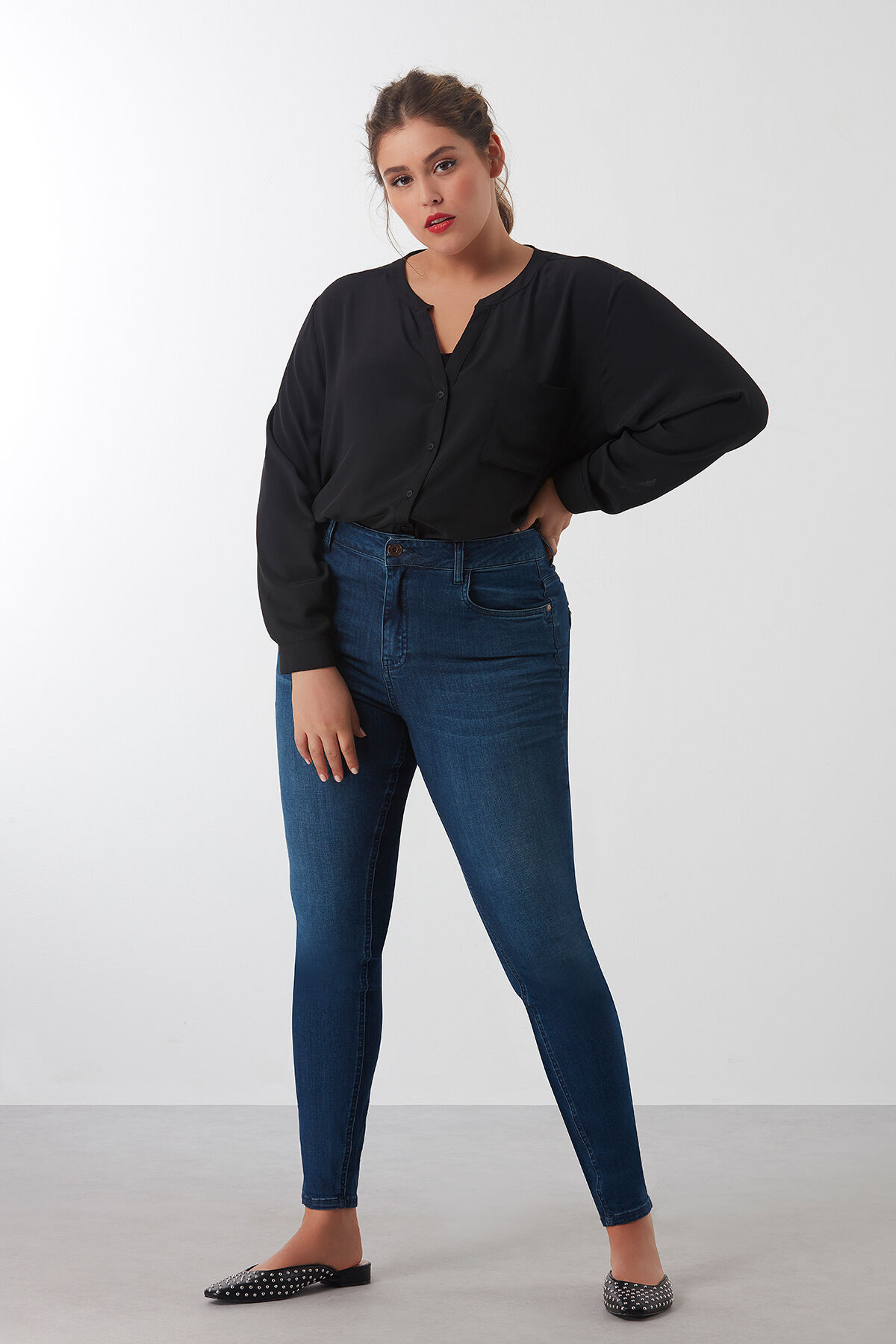 HIGH WAIST JEANS super skinny image number 4