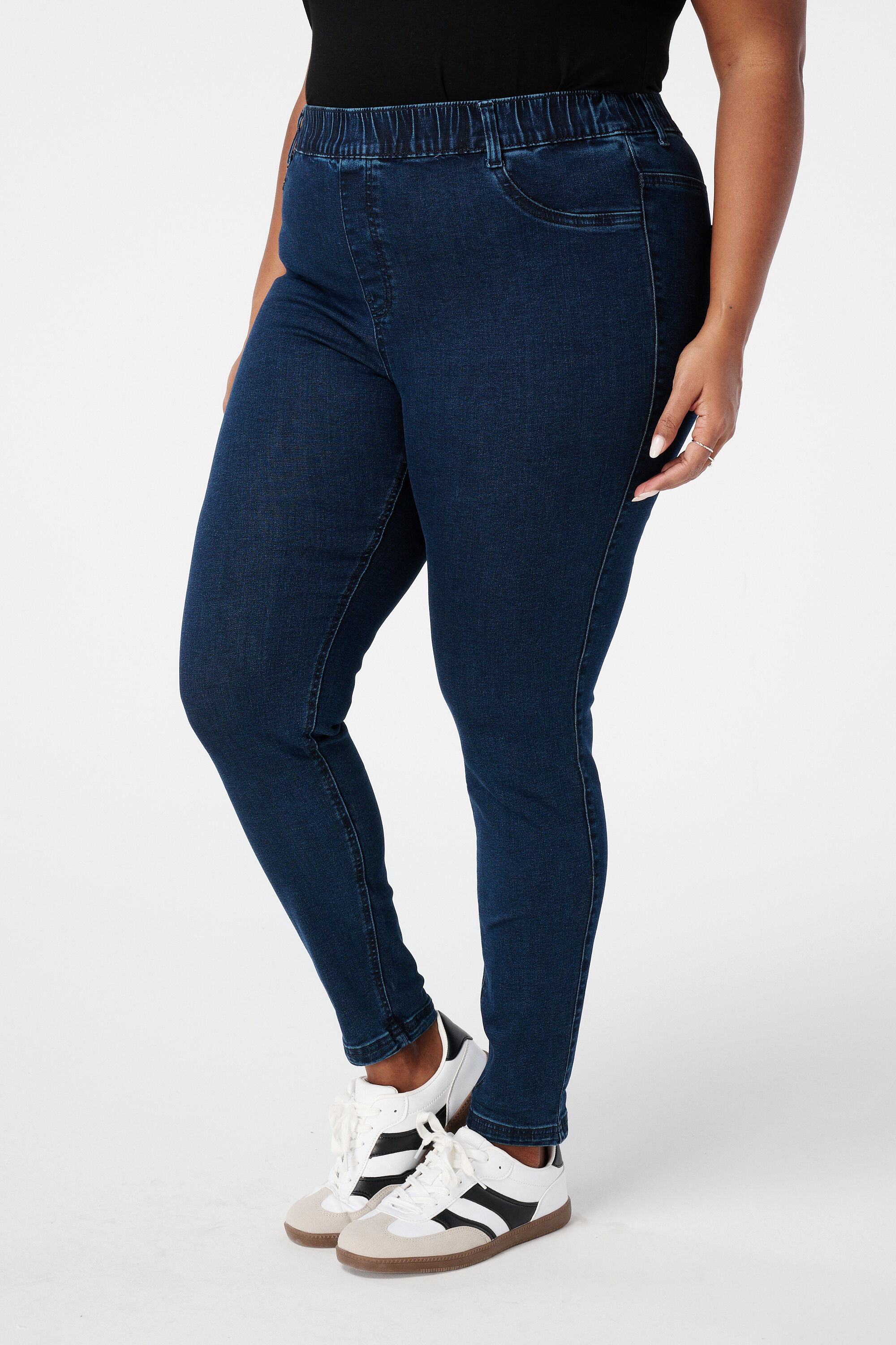 Dames Tregging met denim look Rinse Washed Denim MS Mode