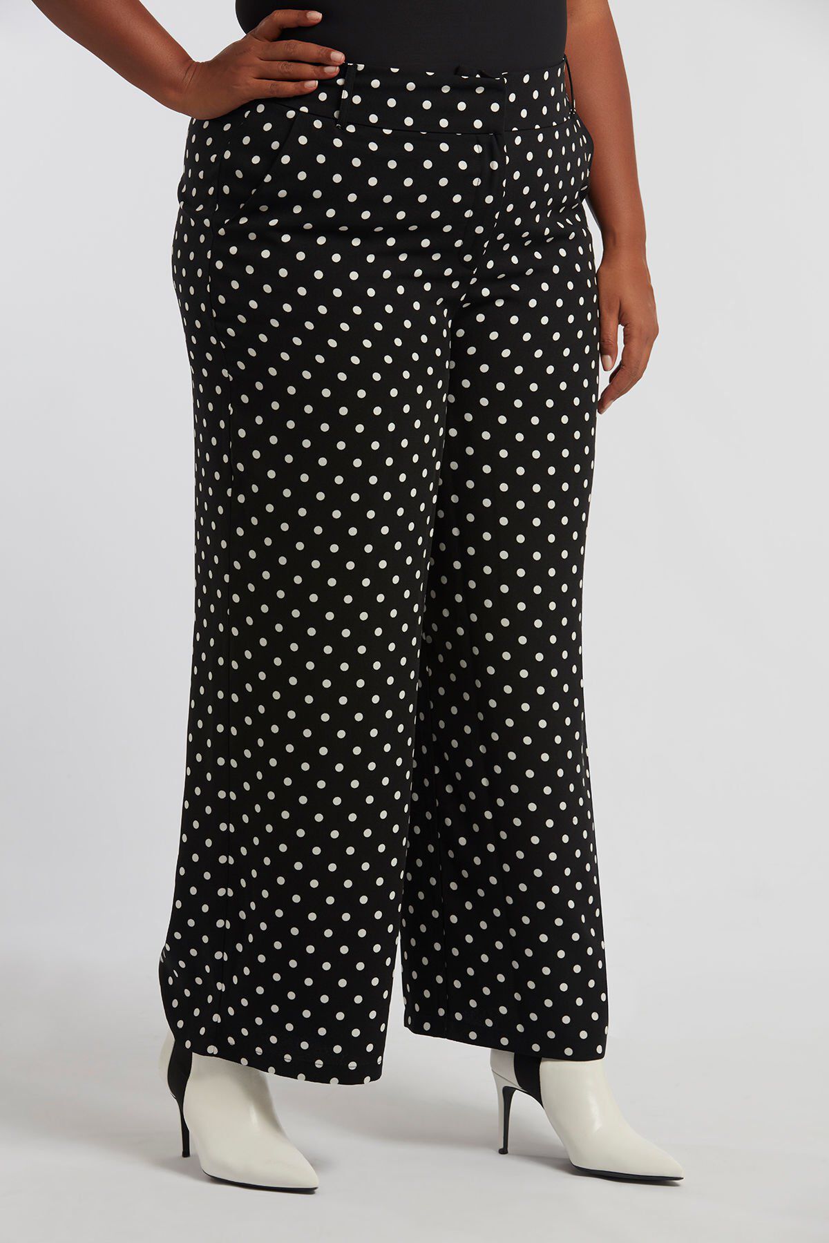 Palazzo broek met stippen image number 4
