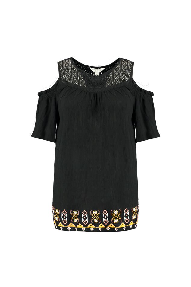 Cold shoulder blouse image number 1