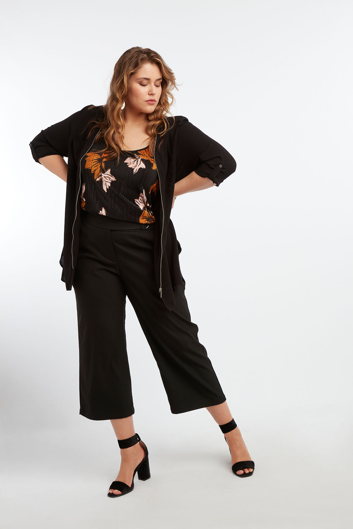 Lange blouse met rits image number 4