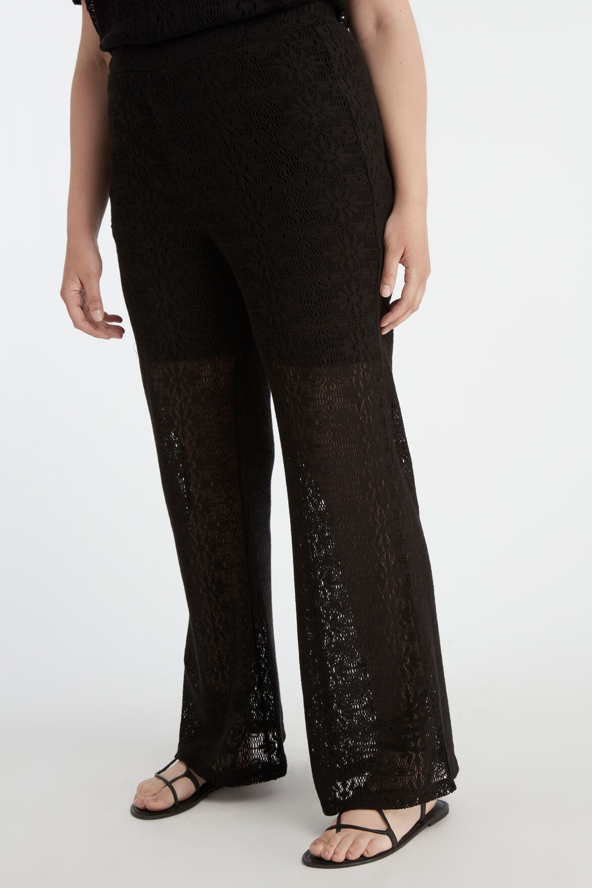 Wijde kanten broek image number 3