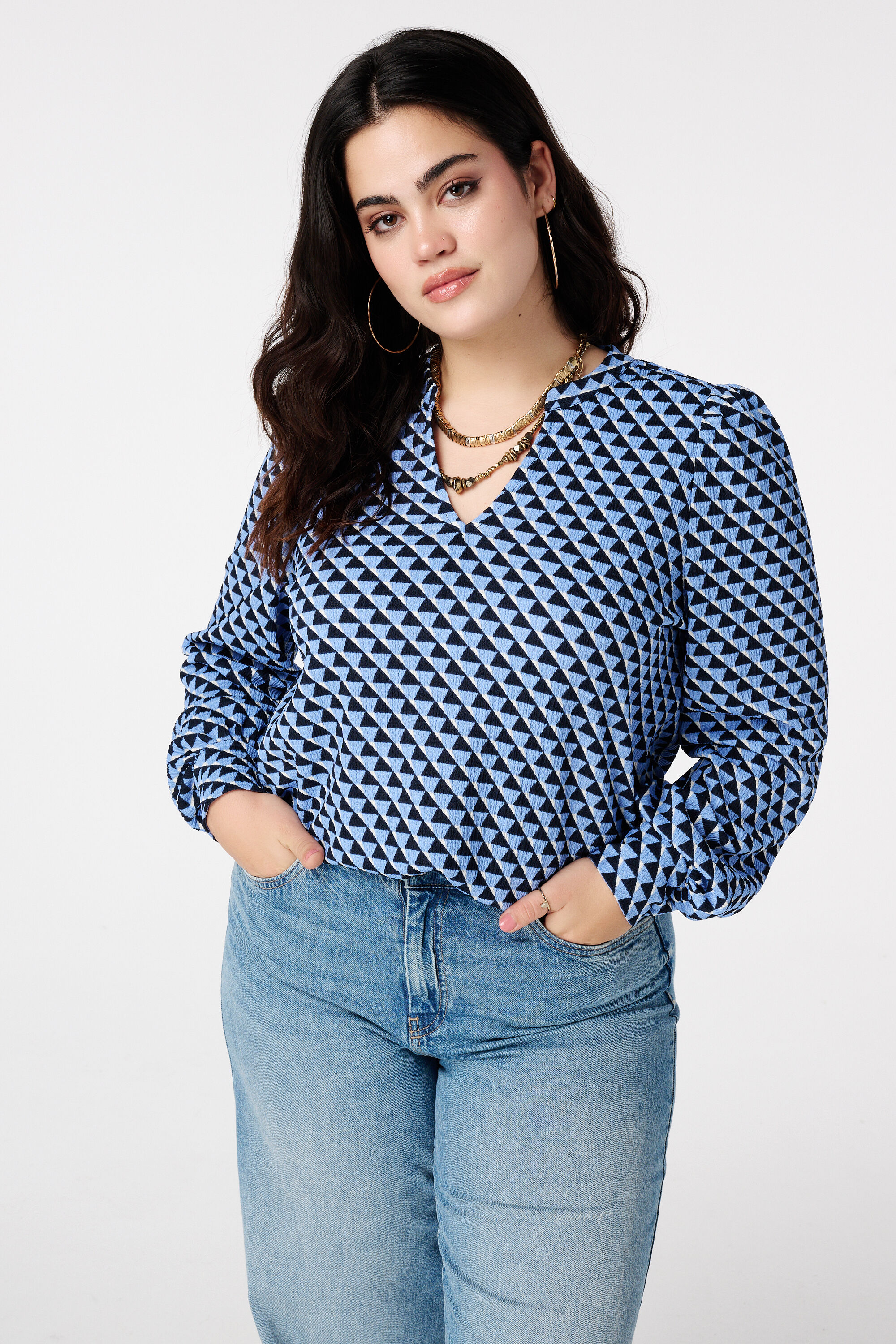 Top met sierlijke print 