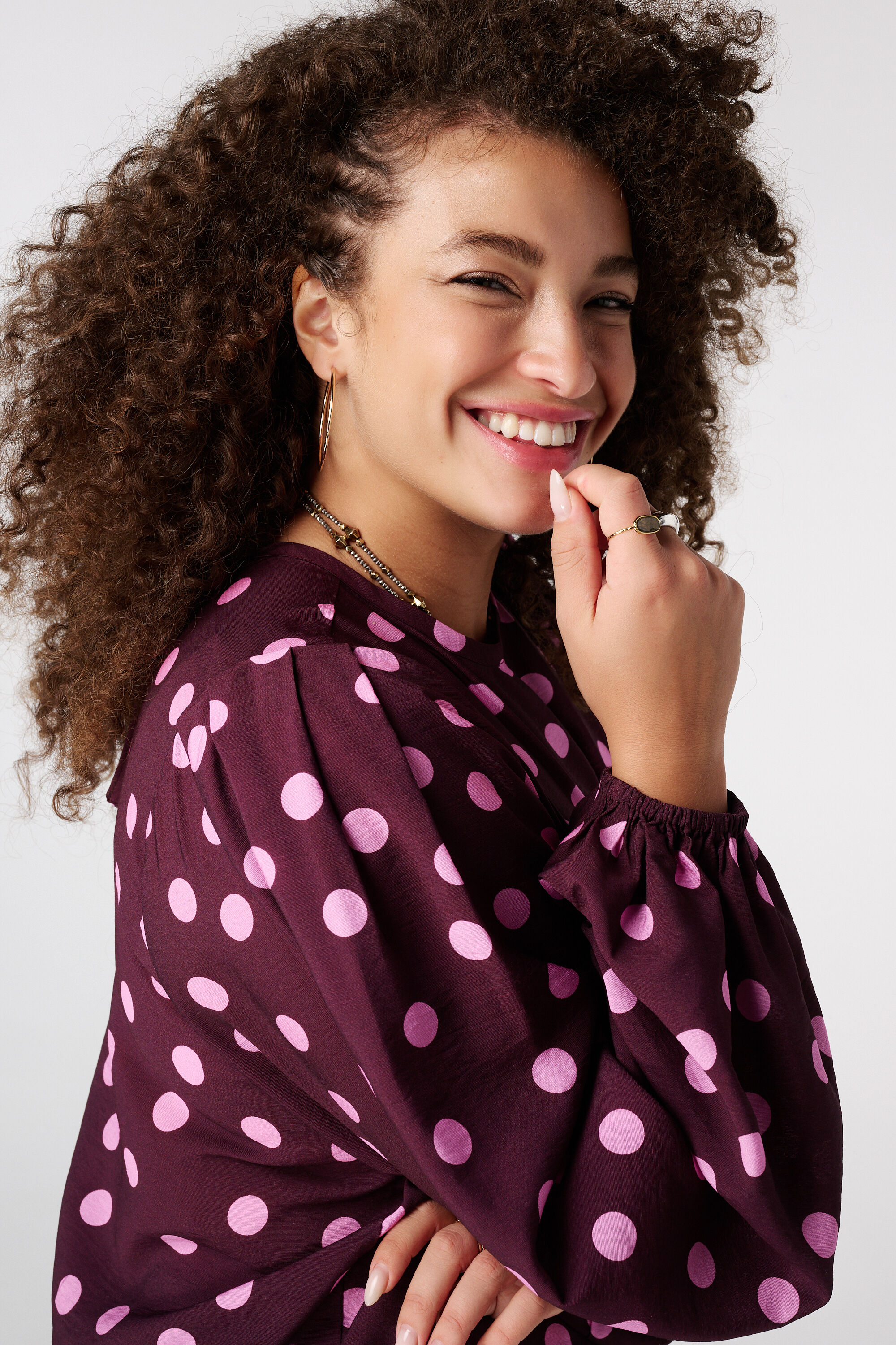 Polka dot blouse image number 4