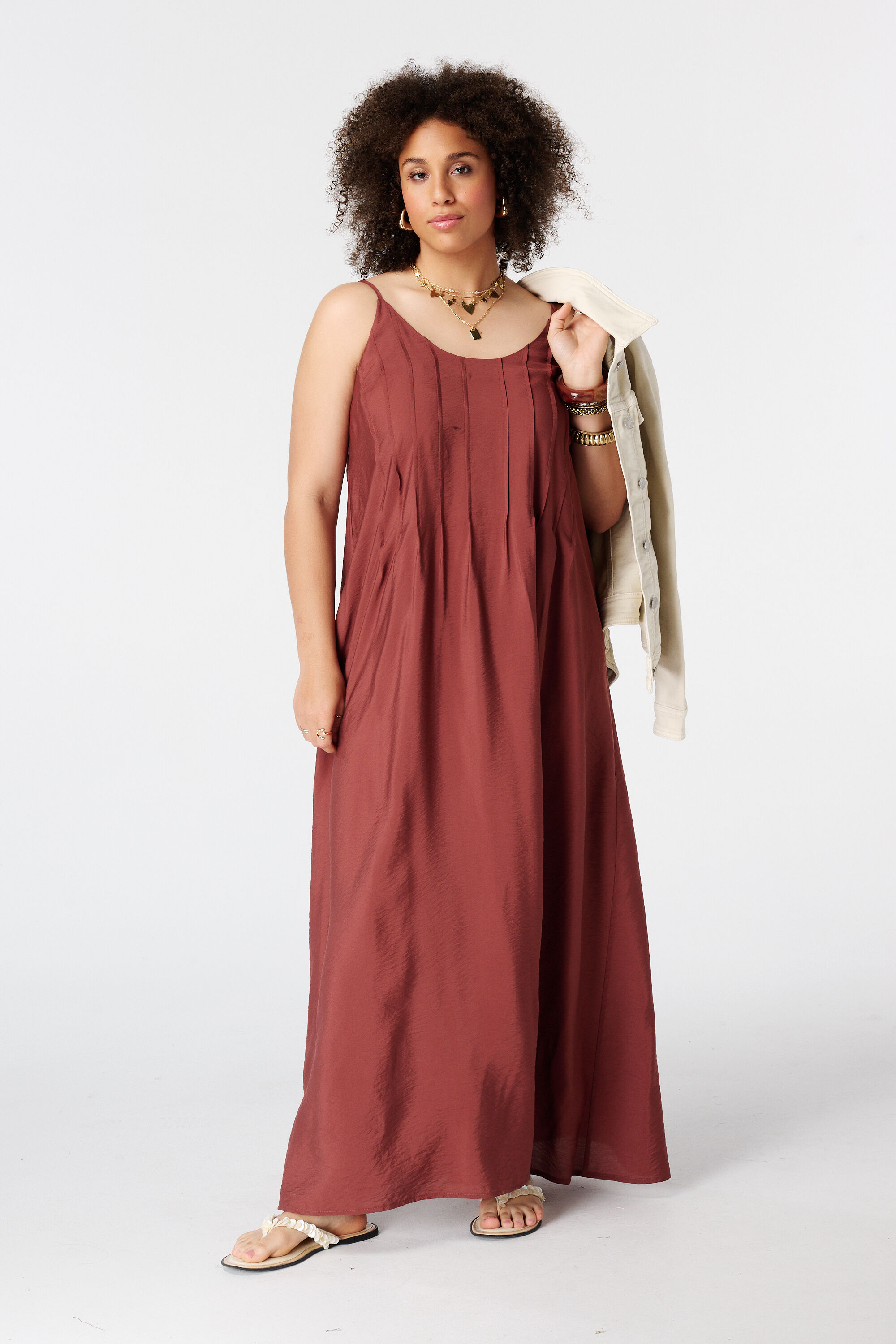 Mouwloze maxi jurk
