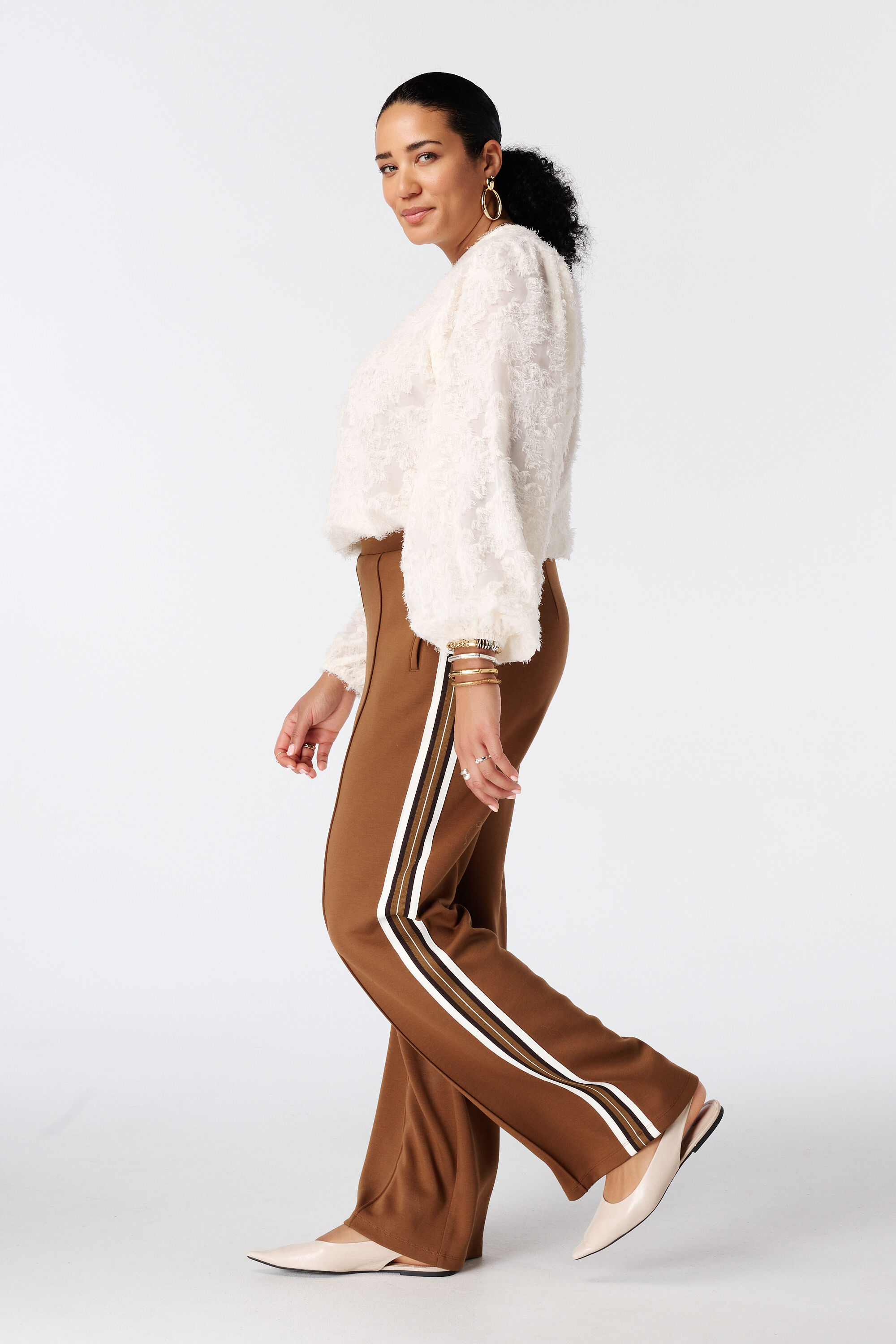 Broek met contraststreep image number 6