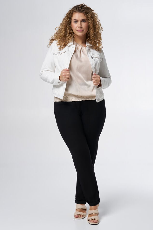 Denim jasje met stretch image number 5