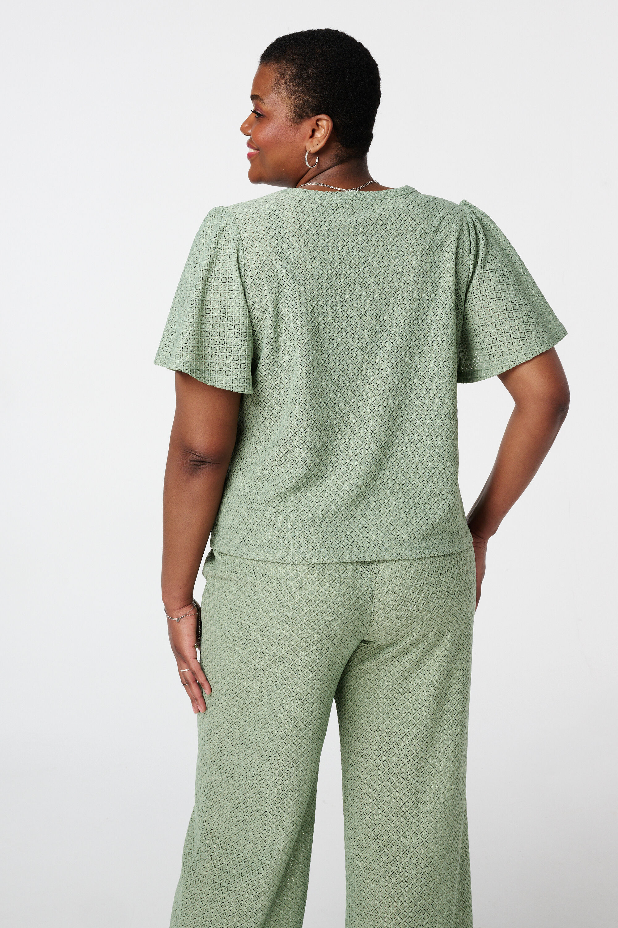 Top met jersey structuur image number 3