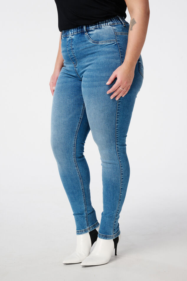 Tregging met denim look image number 5