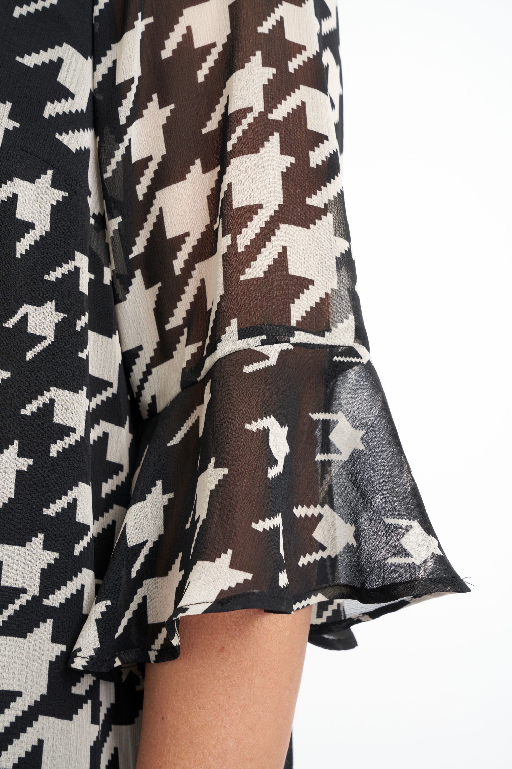 Jurk met volant en print image number 5