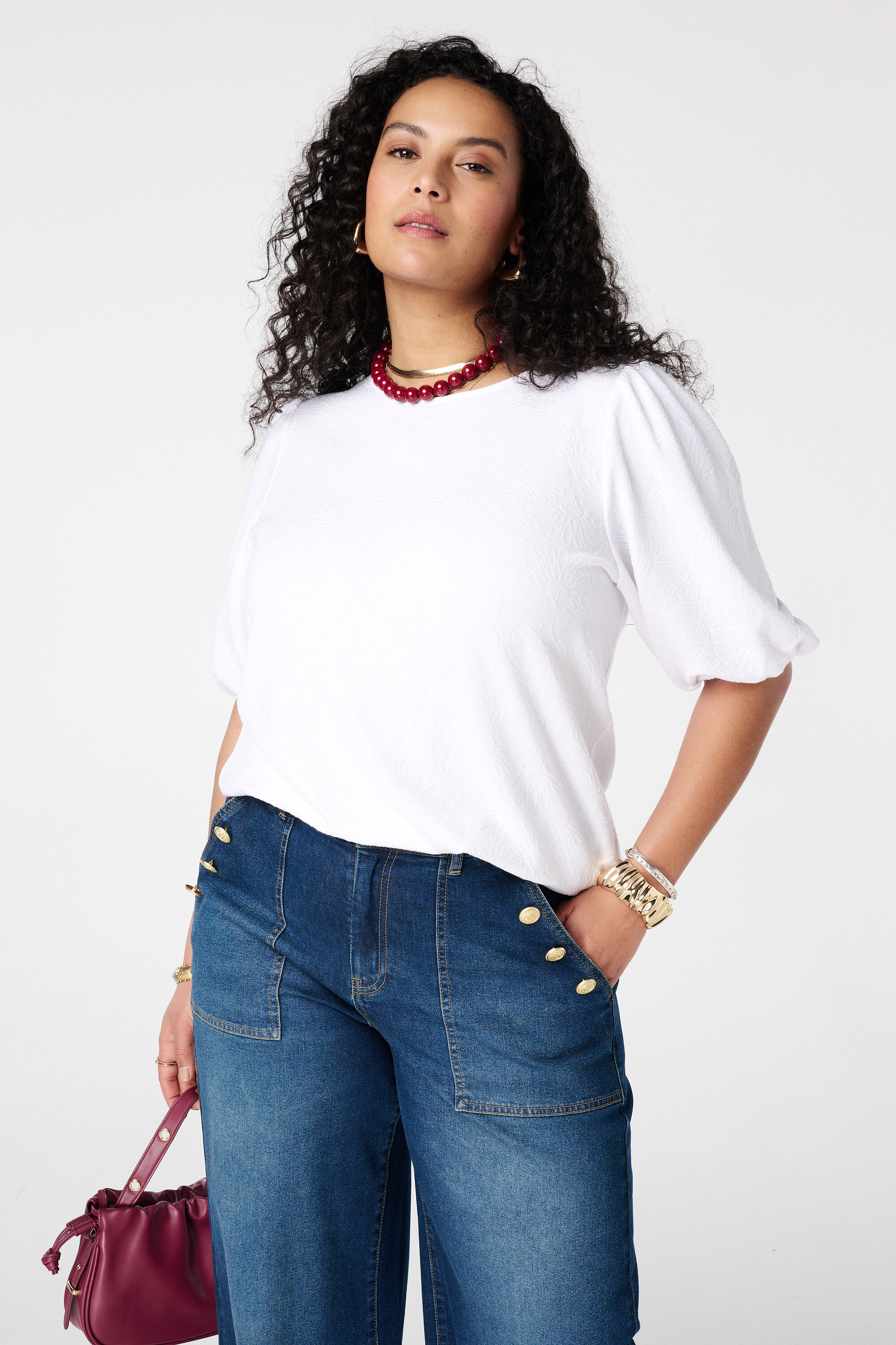 Top met bloemen print