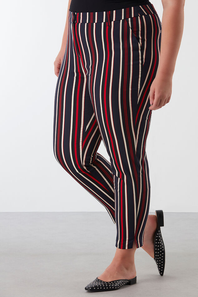 Gestreepte pantalon image number 0