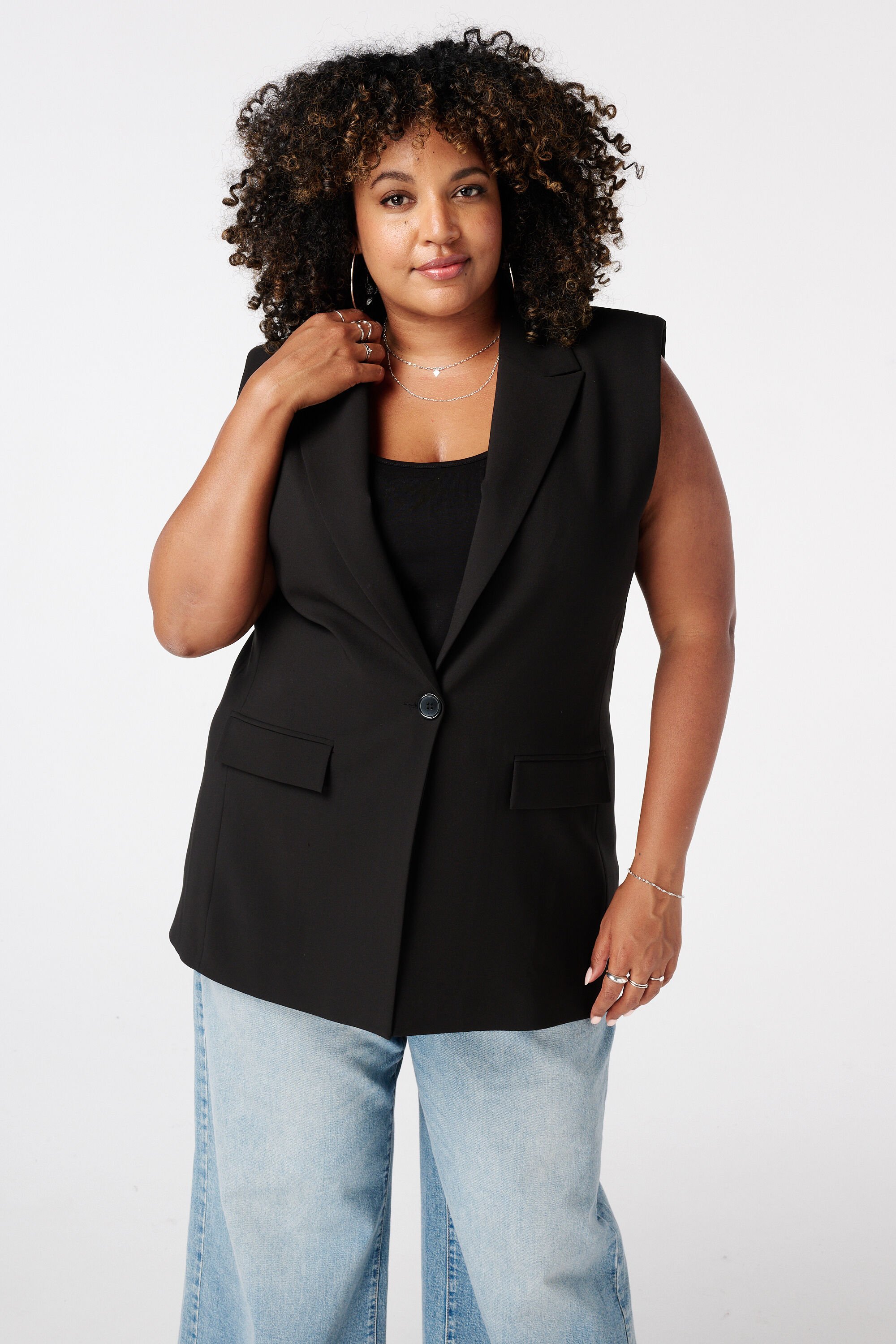 Gilet met knoopsluiting