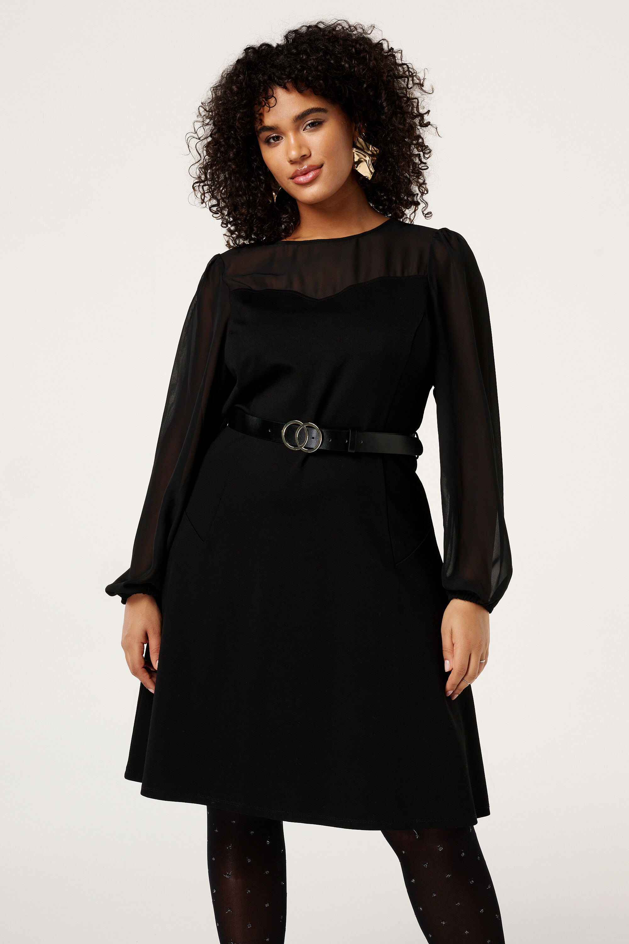 Jurk met bijpassende riem image number 5