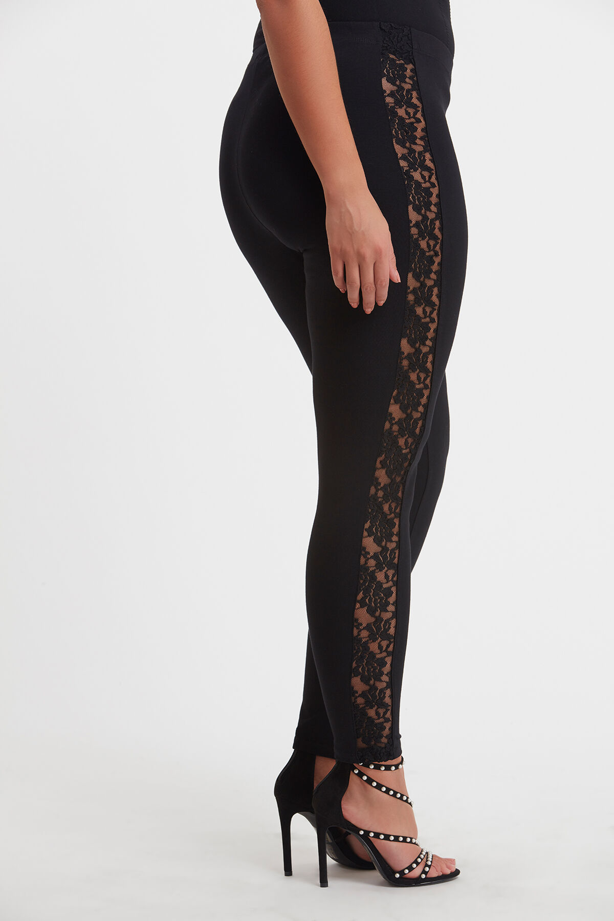 Legging met kanten bies image number 3