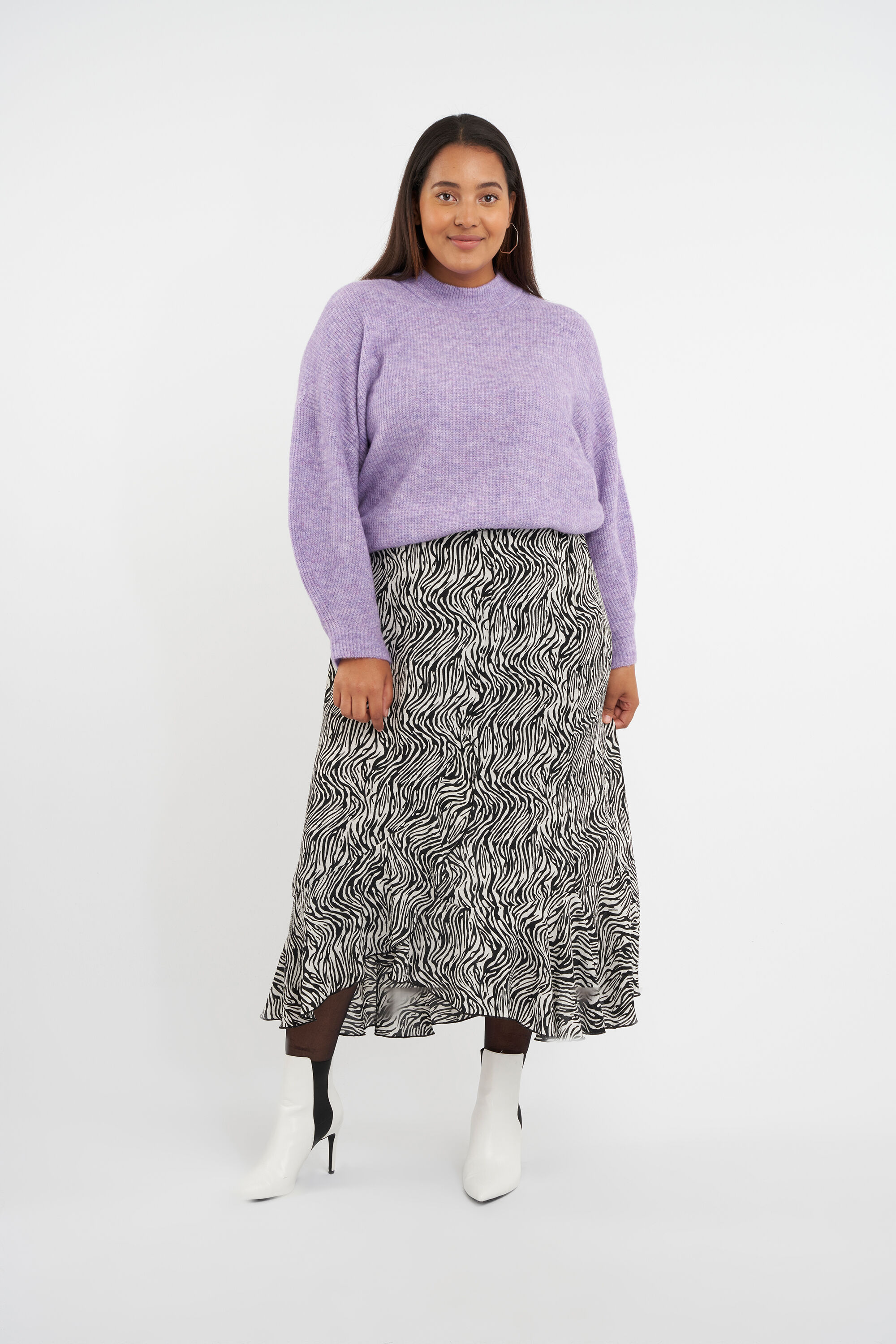 Midi rok met print image number 6