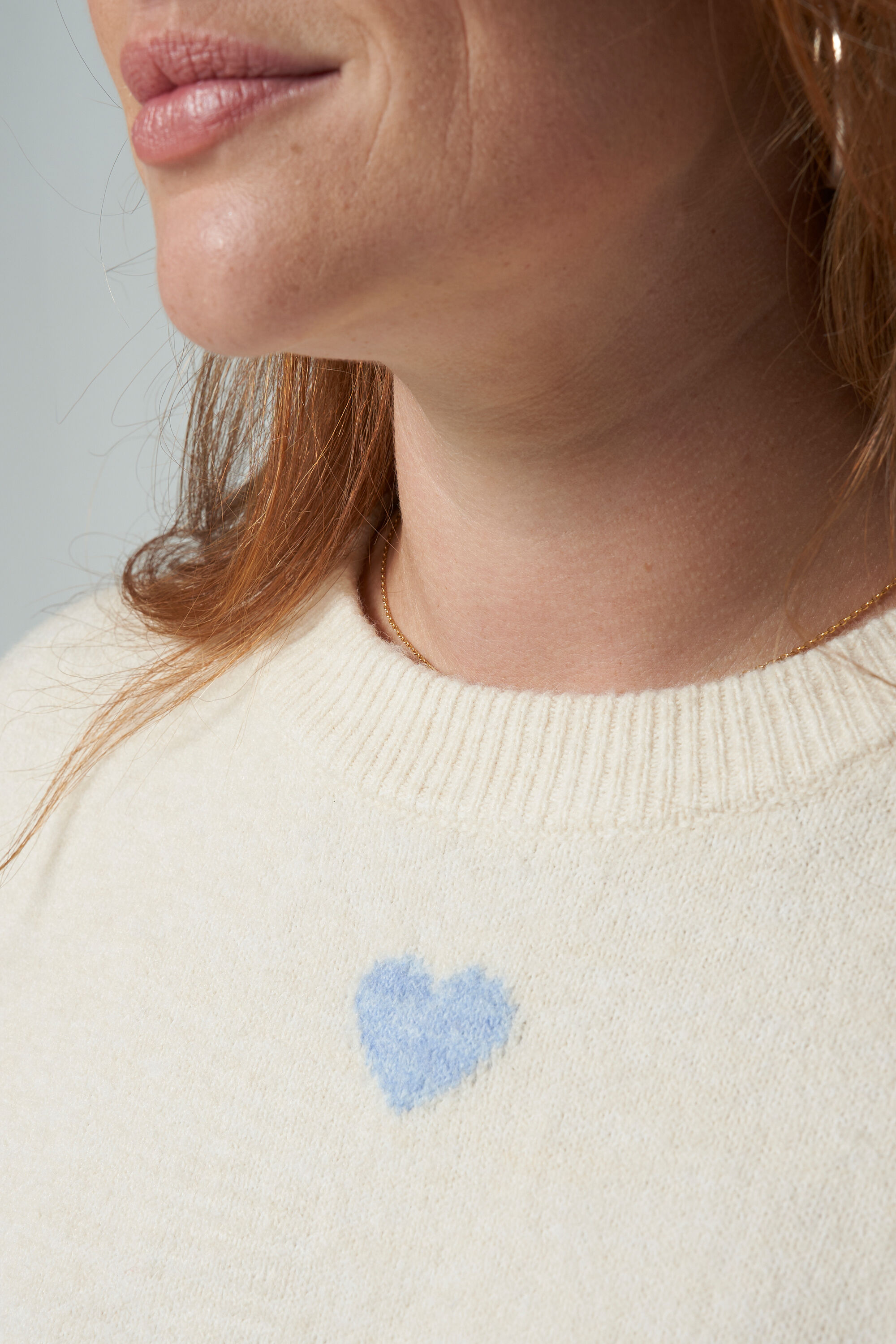 Trui met hartjes patroon image number 4