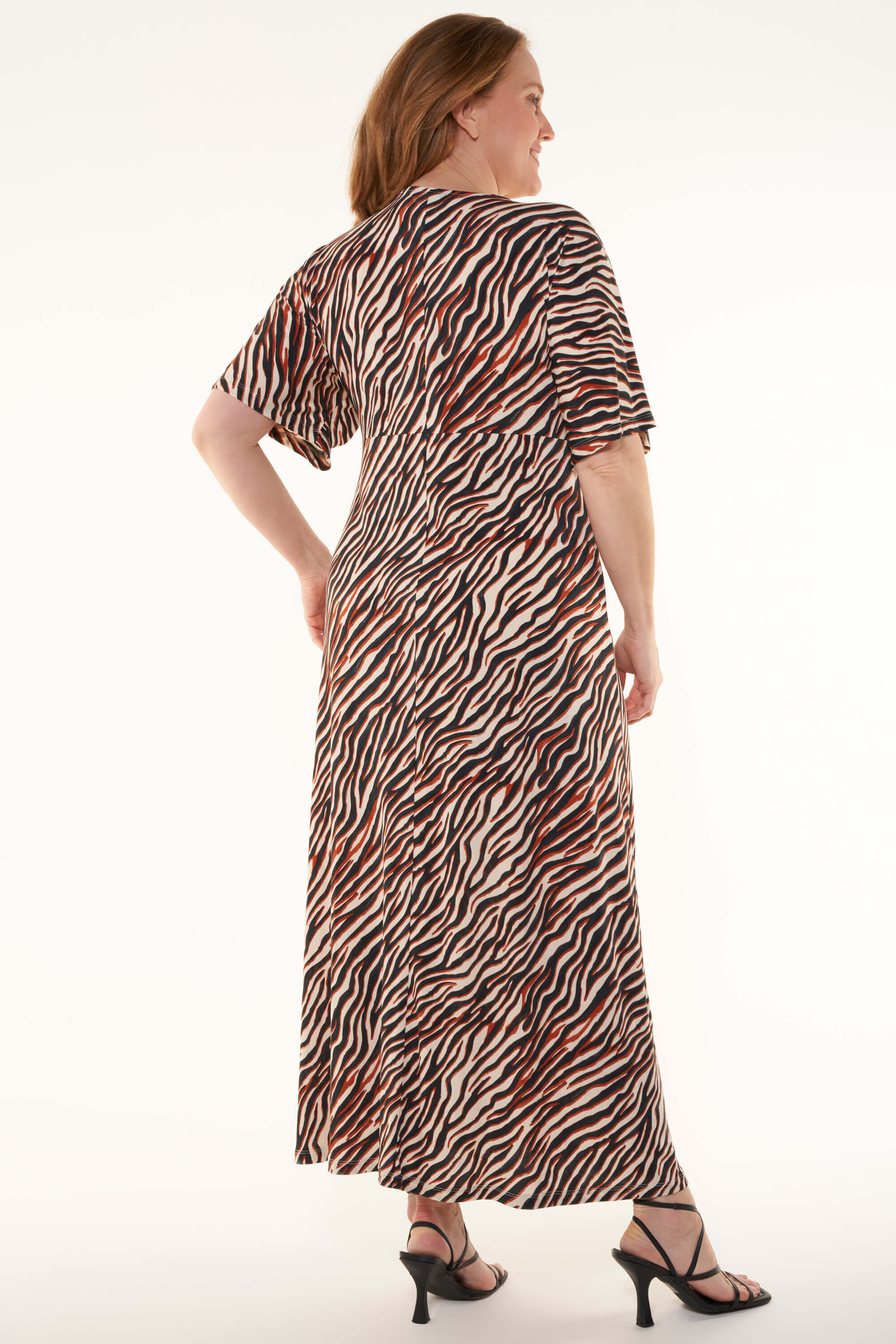 Maxi jurk met gedraaide detail image number 3