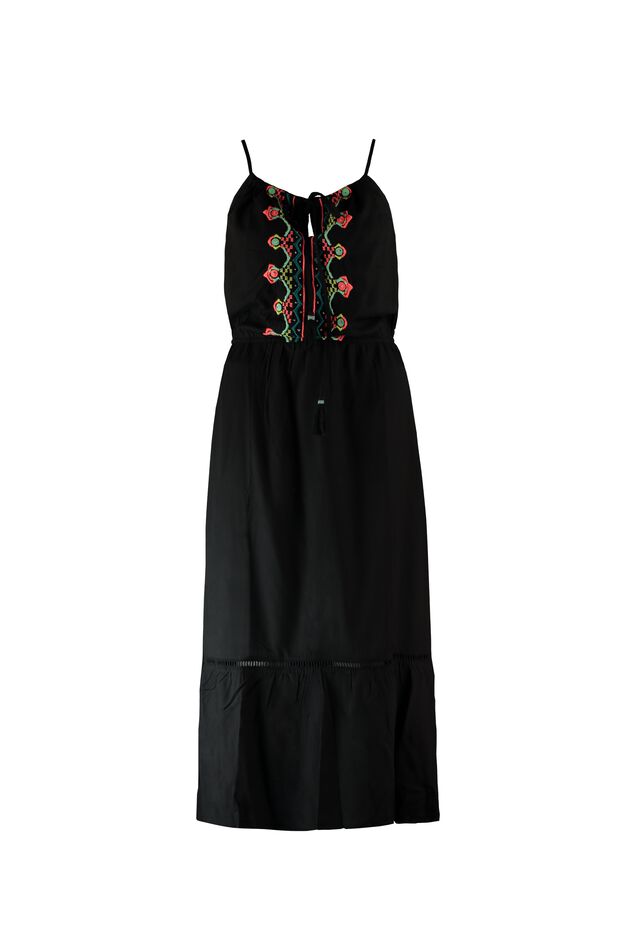 Lange jurk met embroidery image number 1