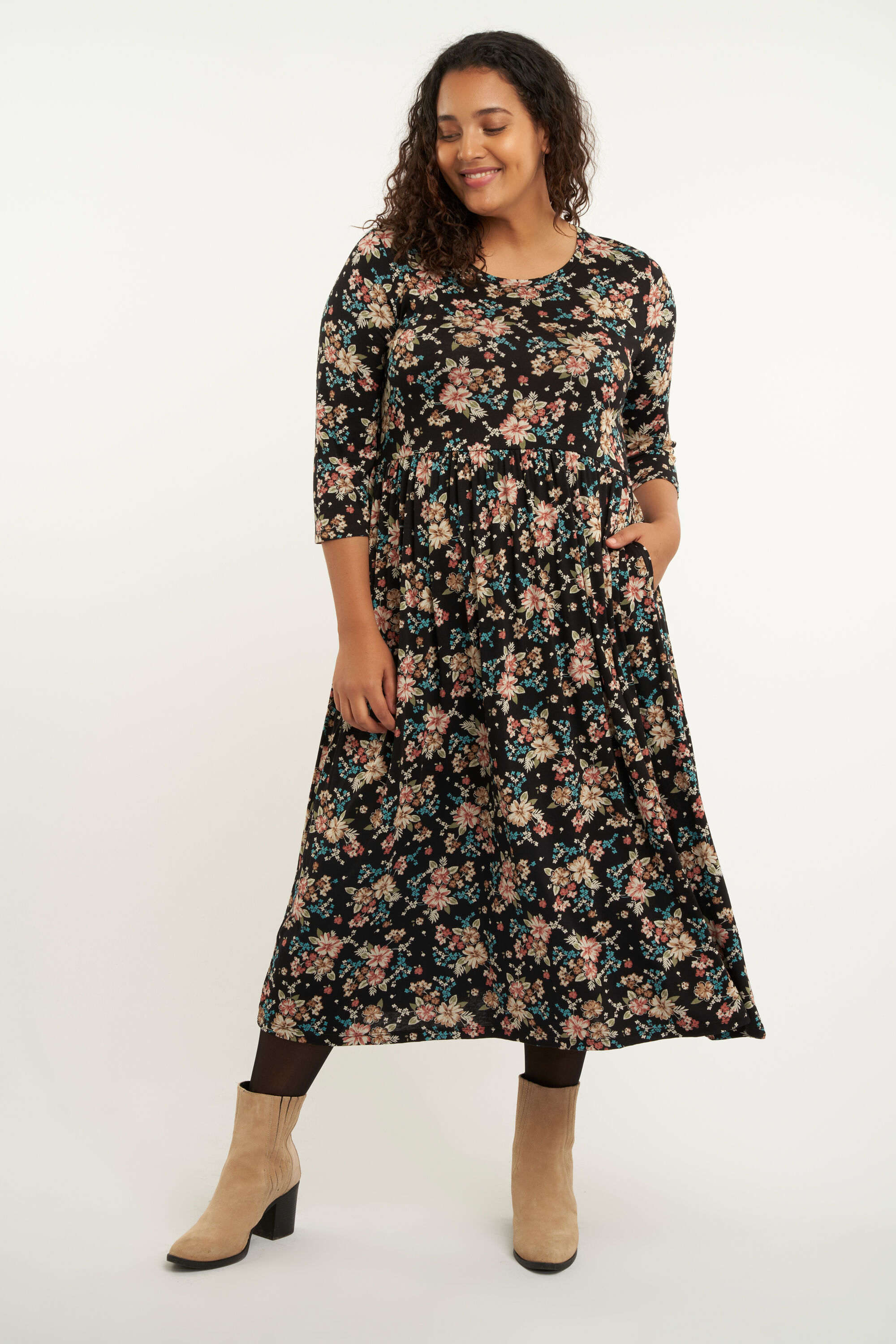 Lange jurk met print image number 6