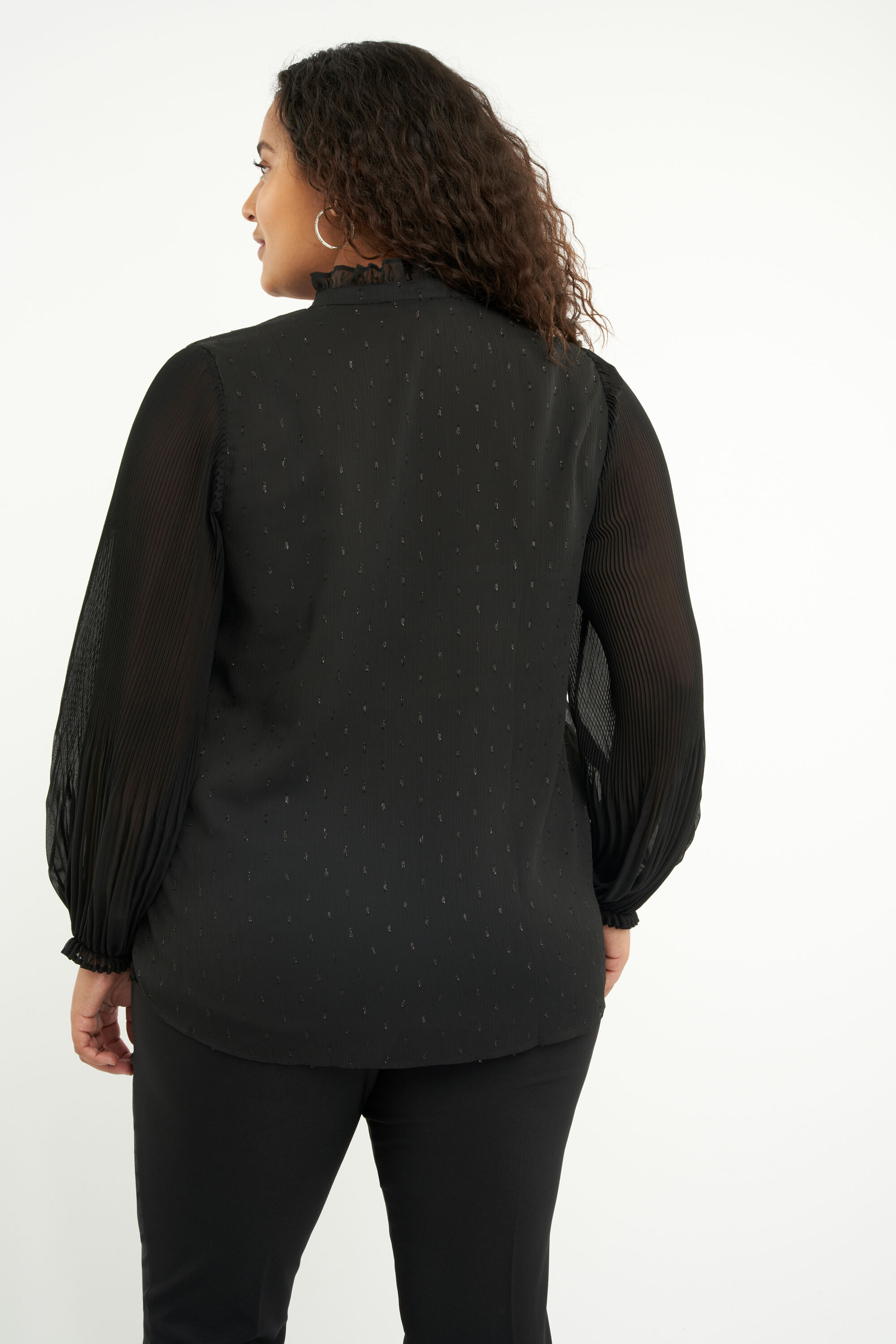 Blouse met plissemouwen image number 4