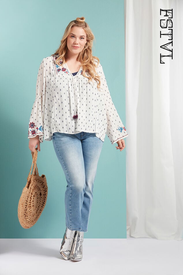 Blousejasje met embroidery image number 0