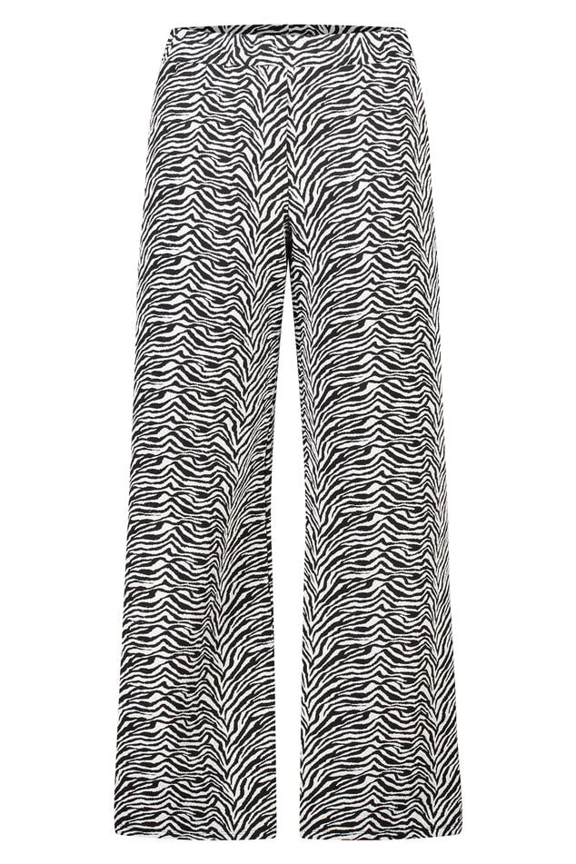 Wijde broek met zebra print image number 1