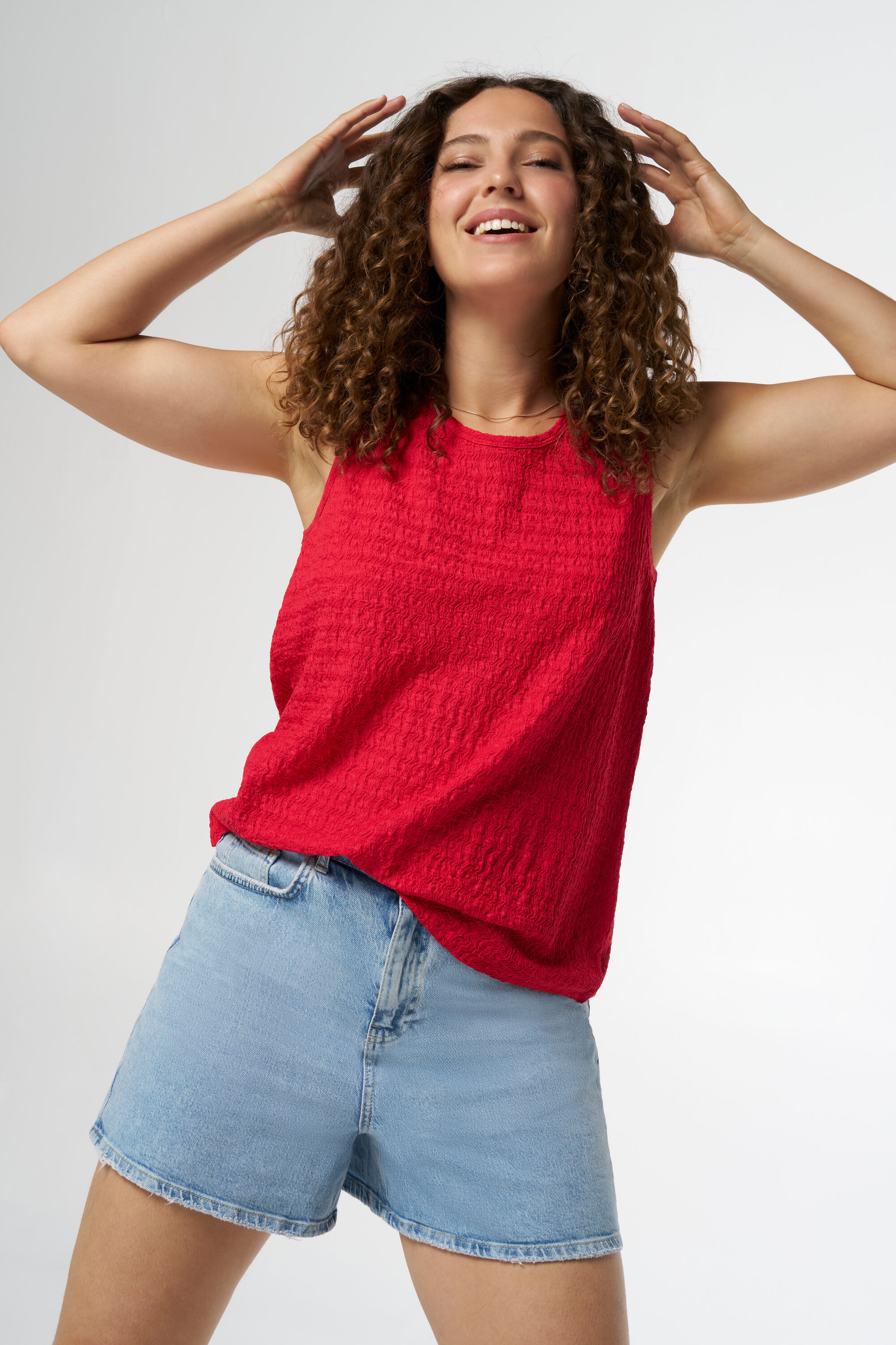 Tanktop met structuur image number 0