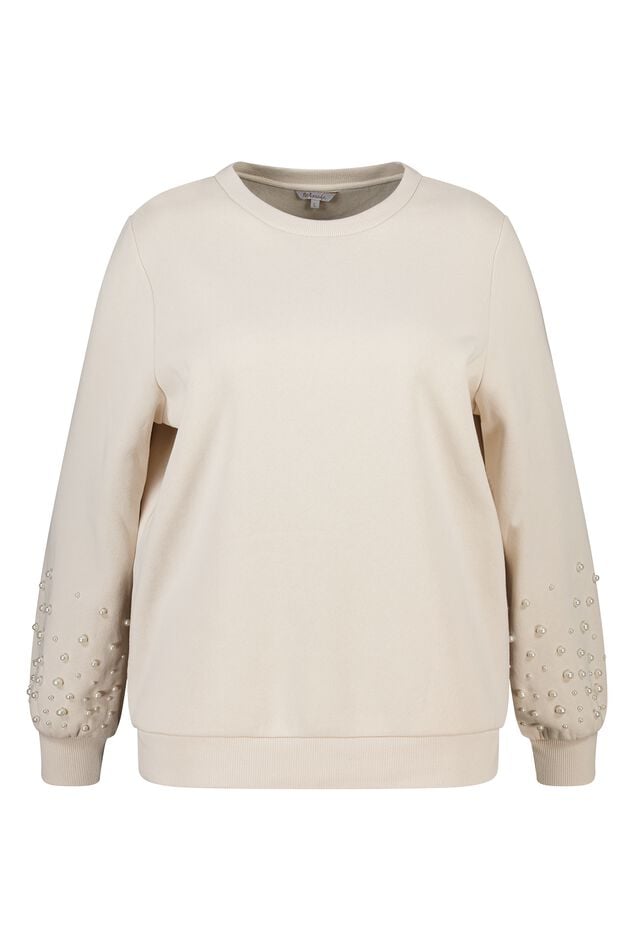 Sweater met parel detail image number 1
