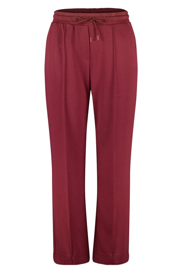 Broek met elastische taille en siernaad image number 1