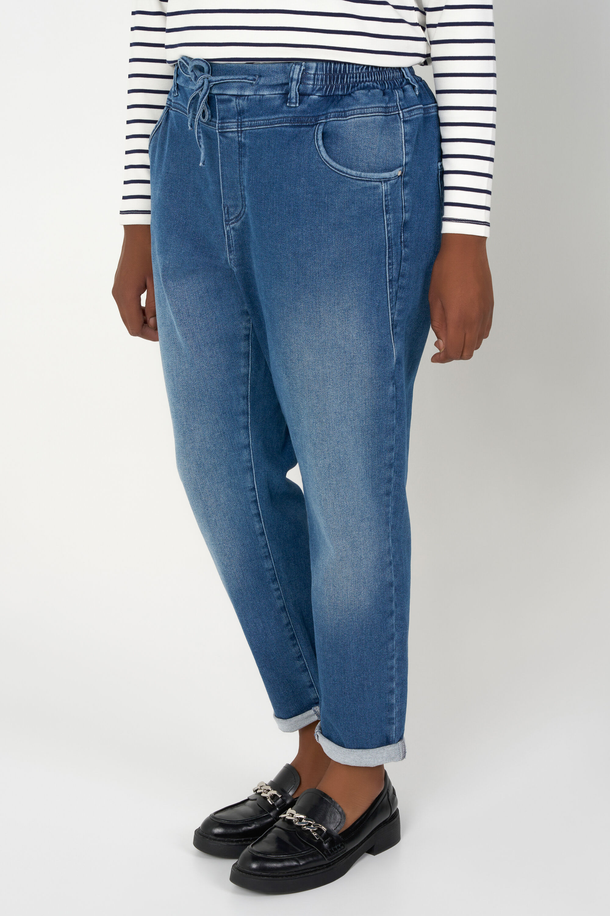 Jog denim broek image number 5