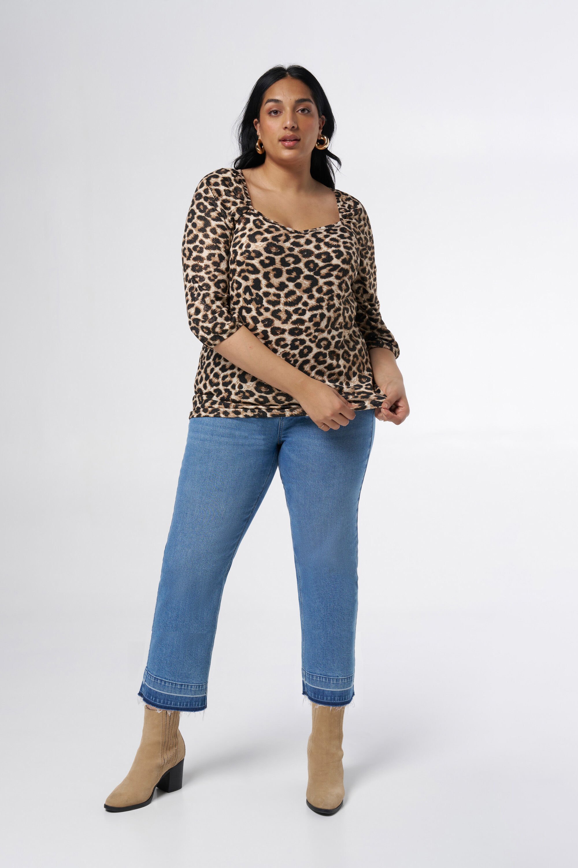 Top met panterprint en glitter image number 5