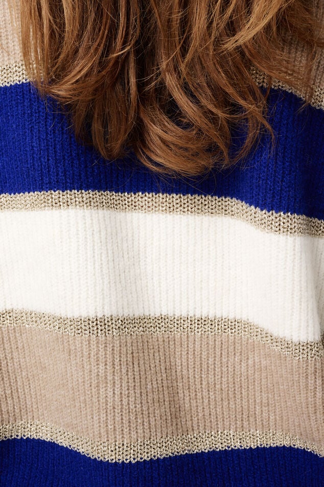 Gestreepte trui met lurex image number 6