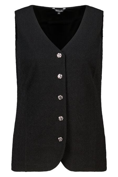 Gilet met knopen en lurex