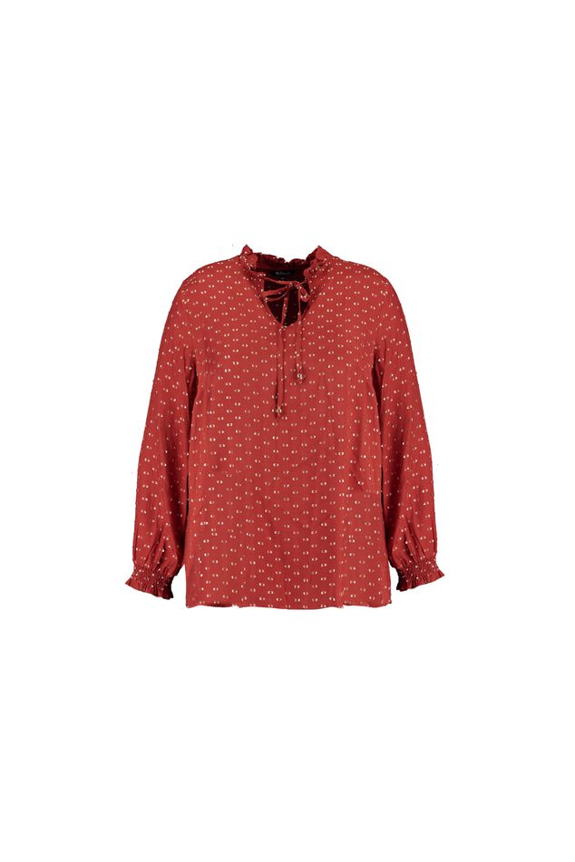 Blouse met lurex details image number 1