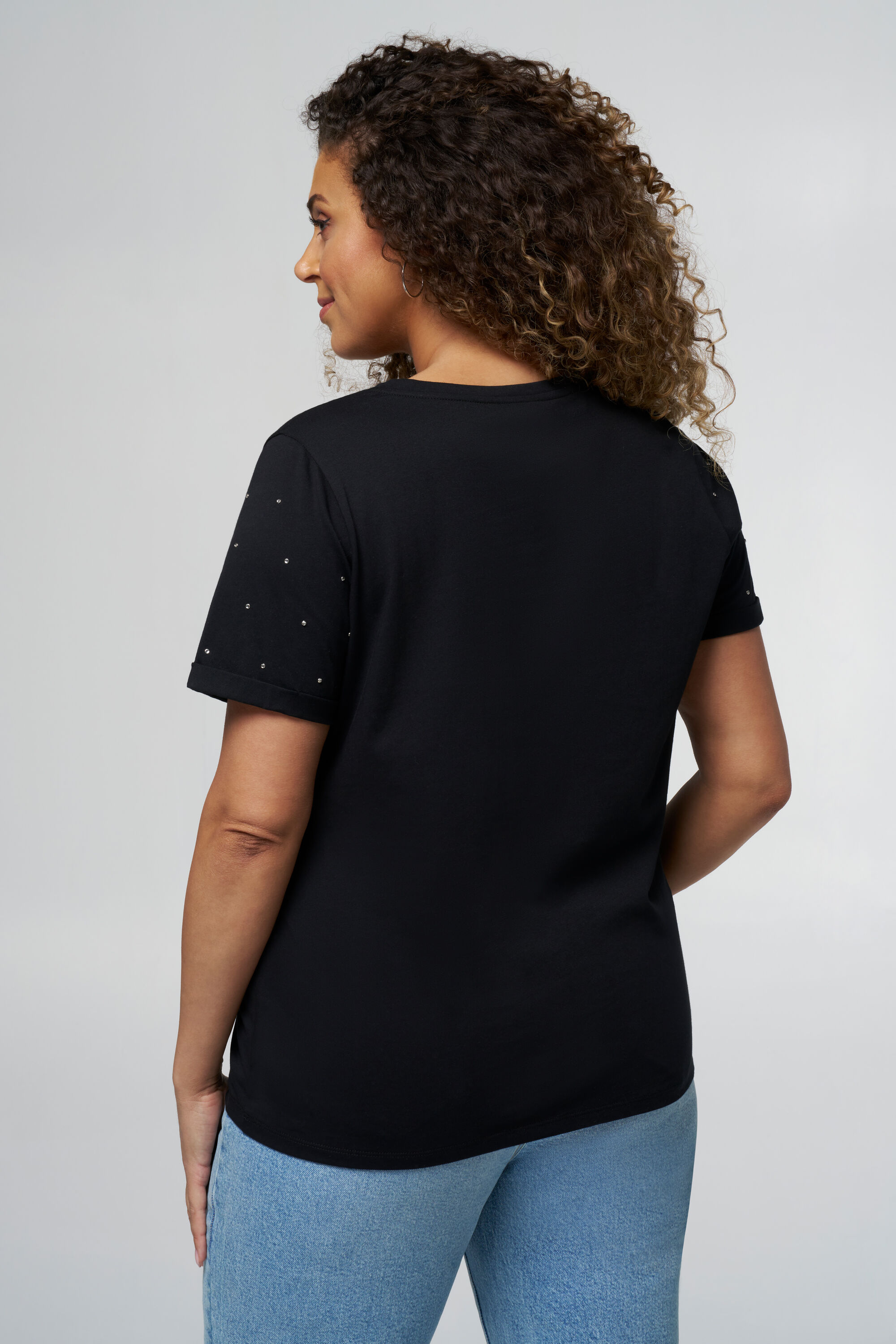 T-shirt met steentjes image number 3