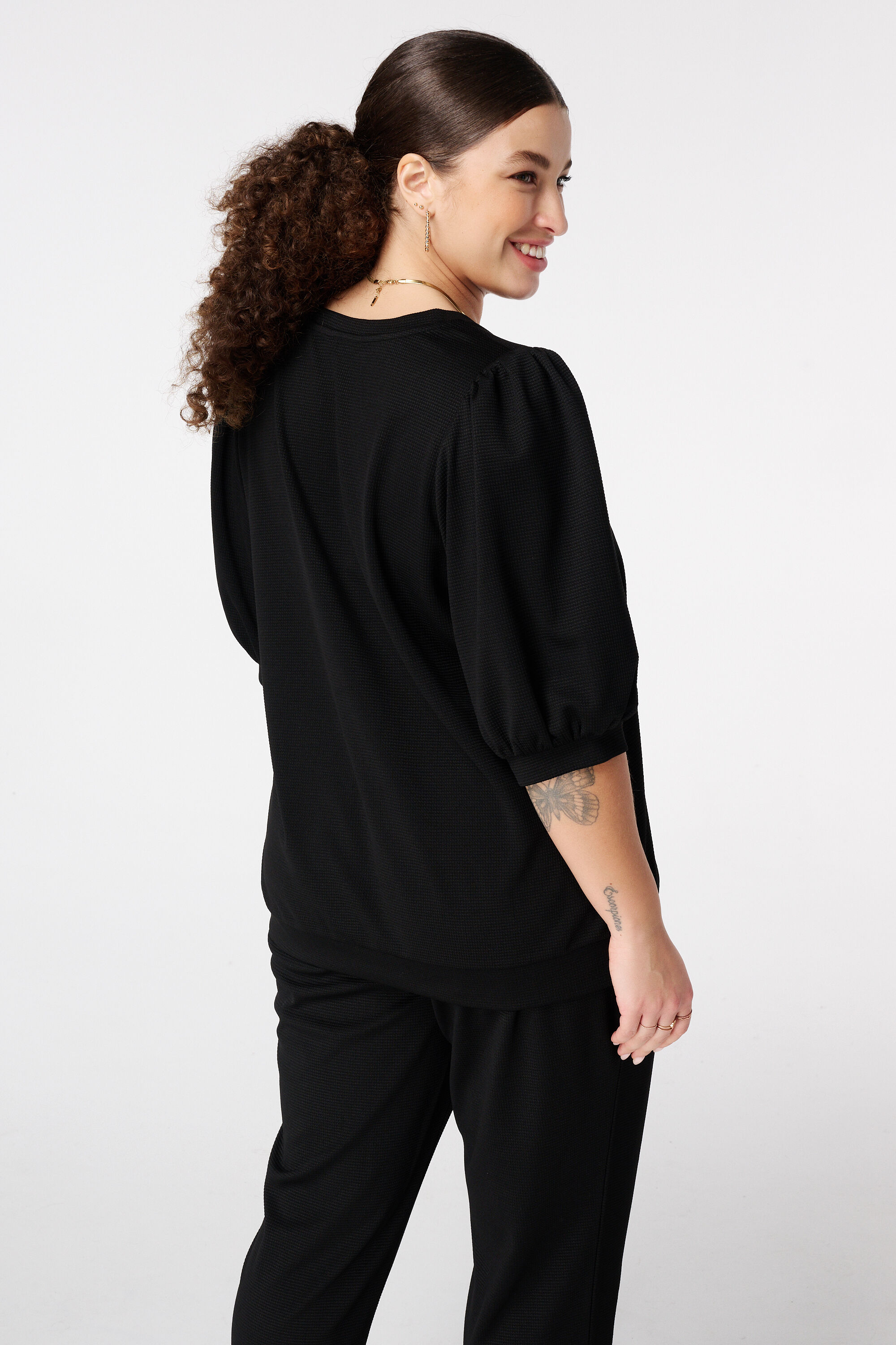 Top met pofmouwen image number 3