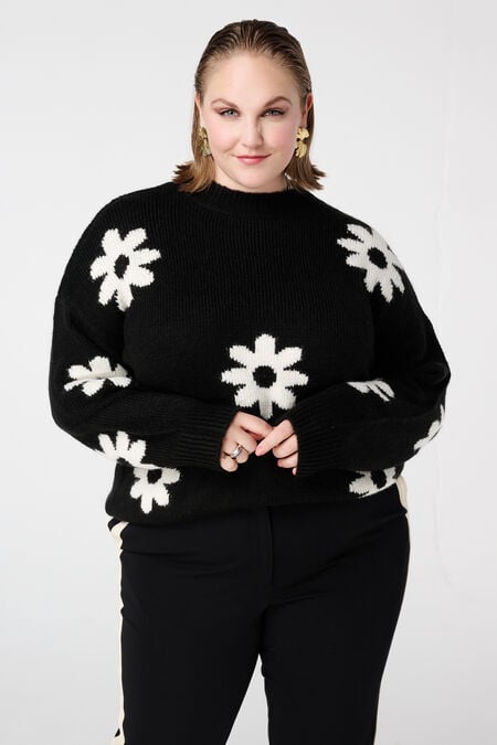 Trui met bloemen print Trui met bloemen print