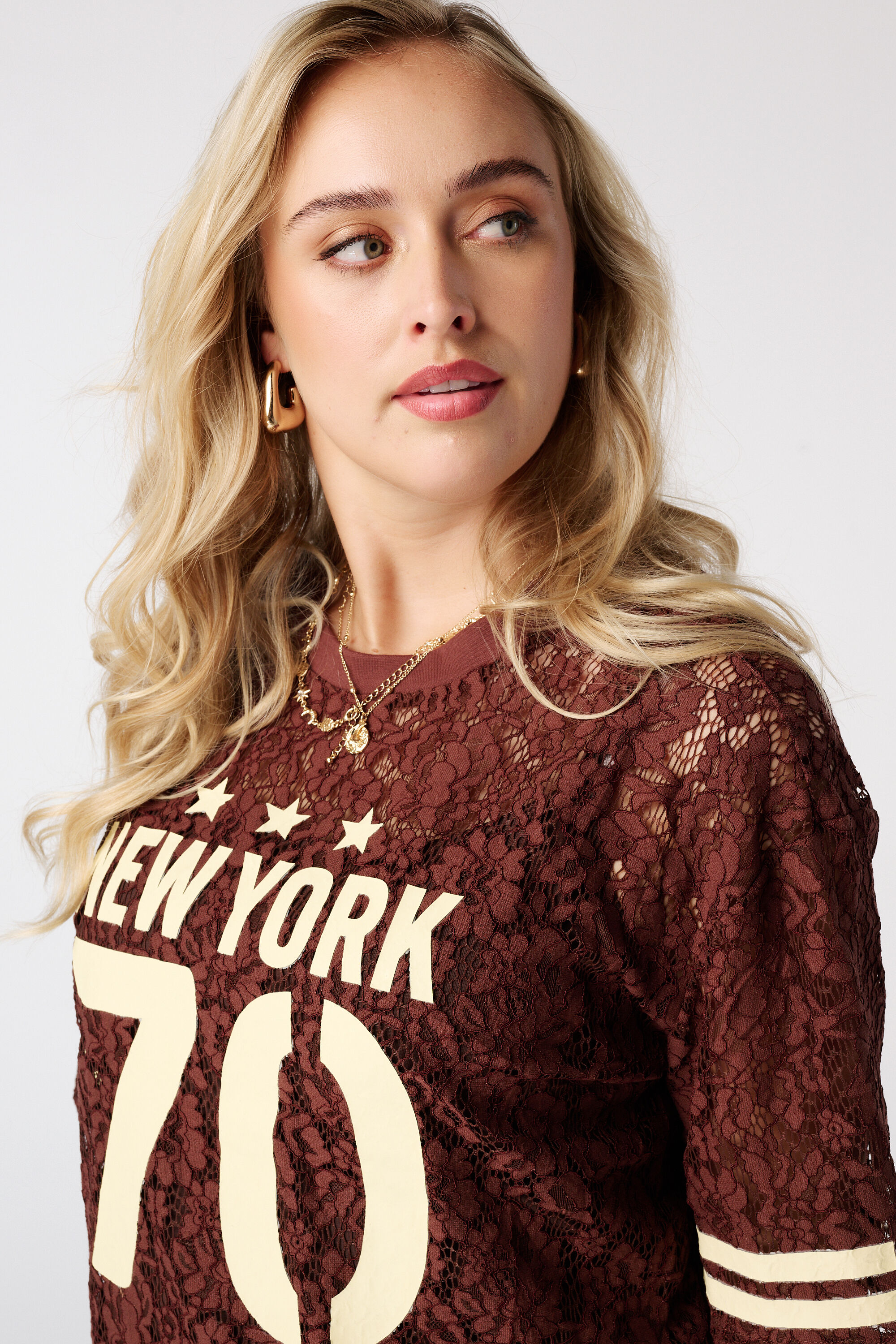 Kanten top in jersey look image number 4