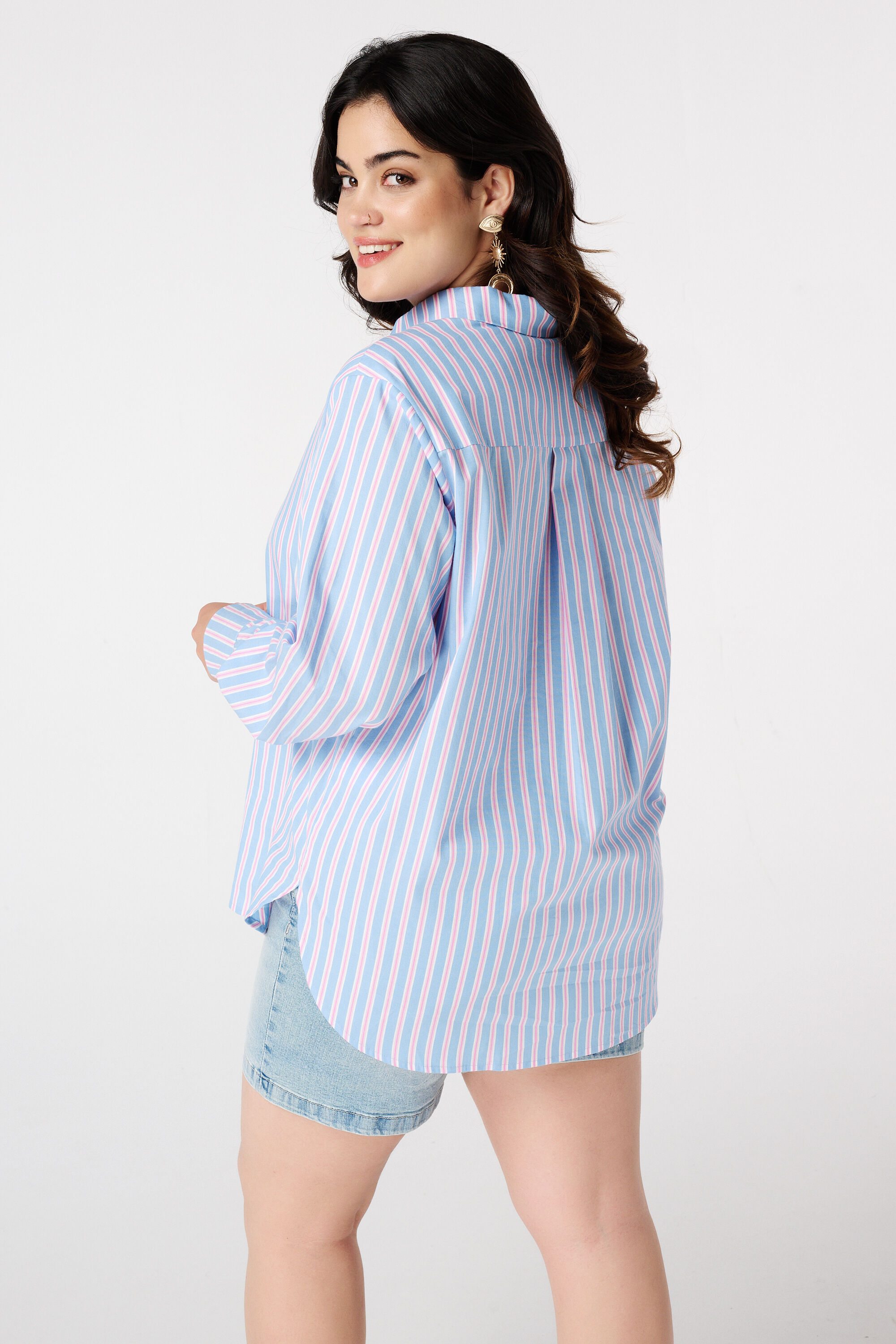 Overhemdblouse van katoen image number 3