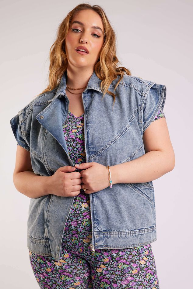 Denim gilet  image number 6