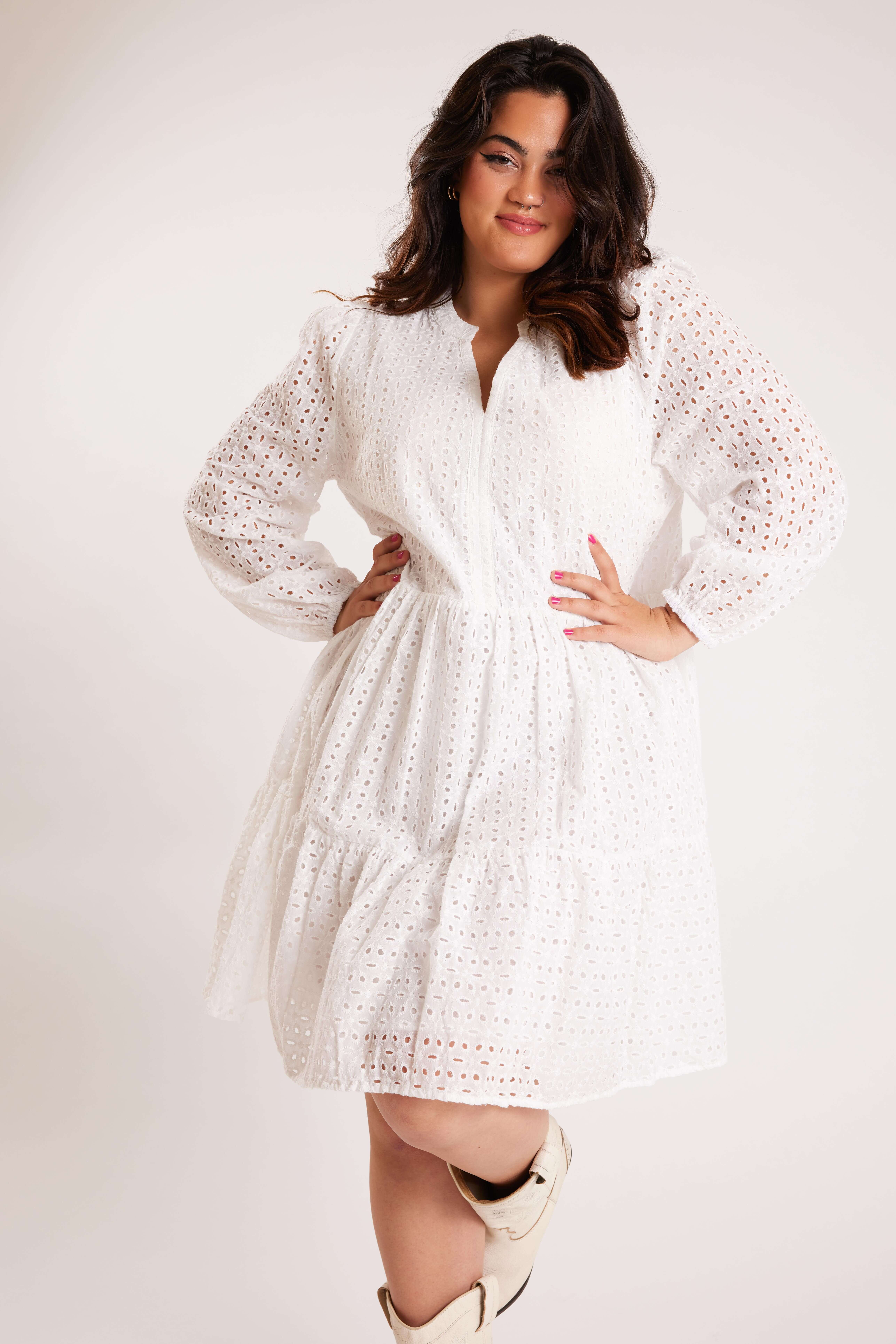 Jurk broderie anglaise shop