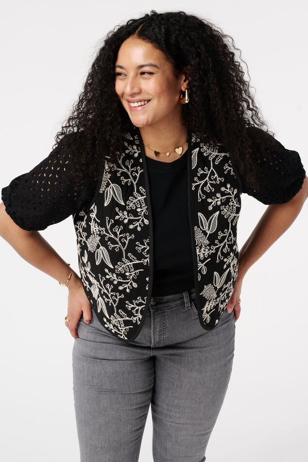 Gilet met broduursel image number 0