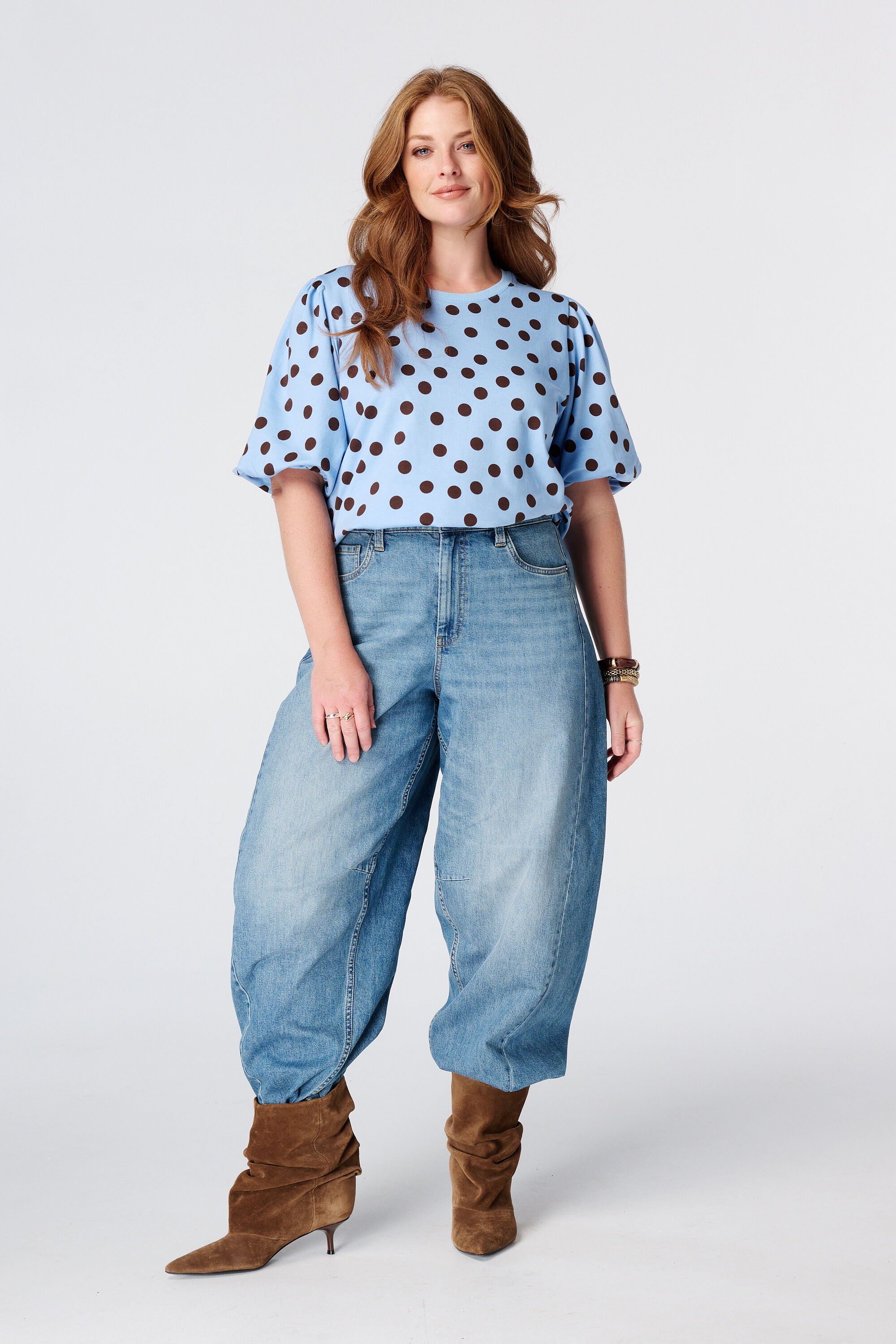 Sweat top met polka dot image number 5