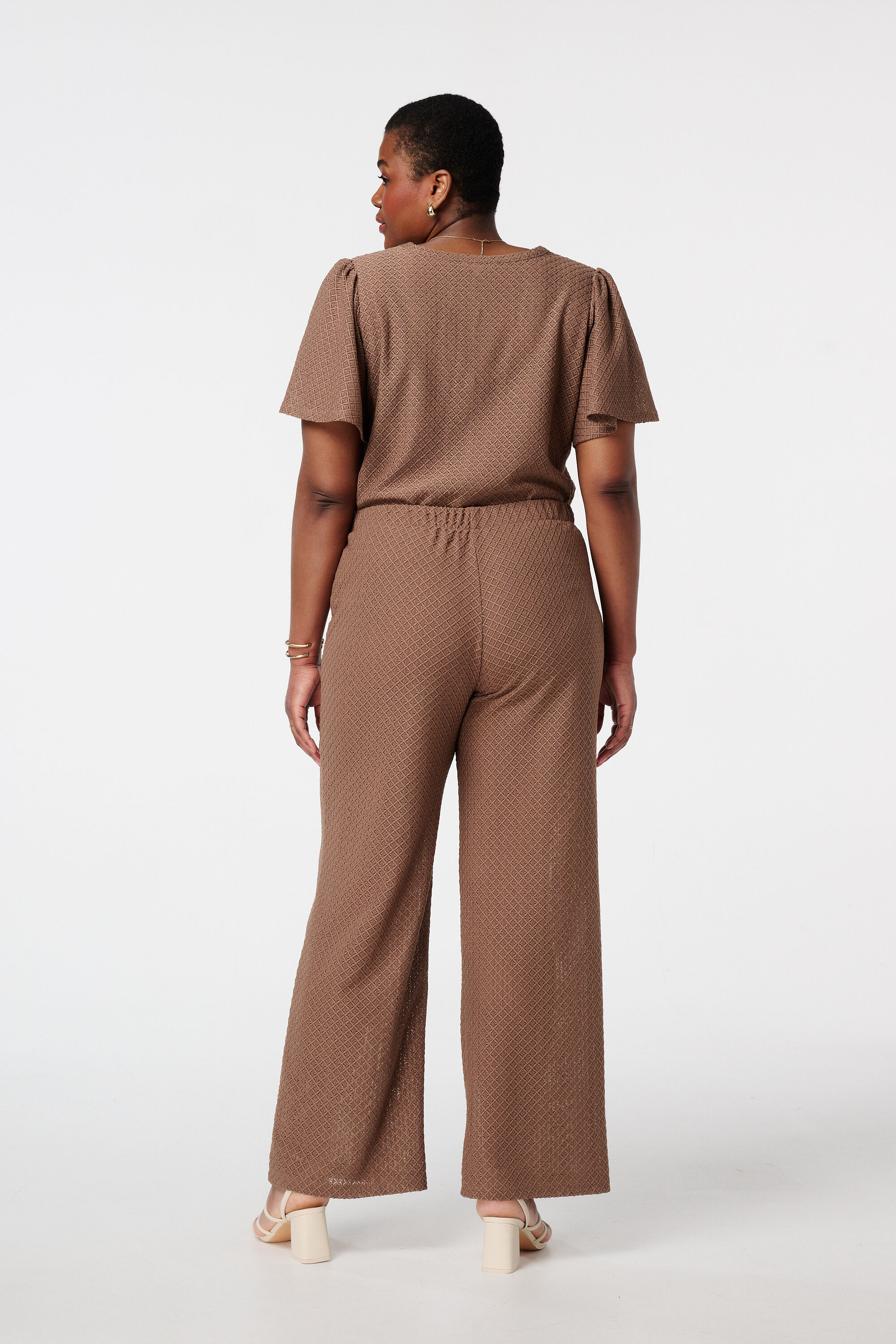 Broek met geweven structuur image number 3