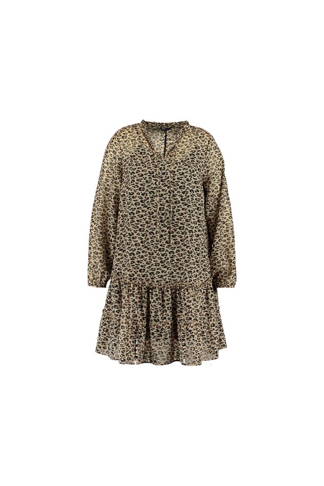 Jurk met animal foil print image number 1