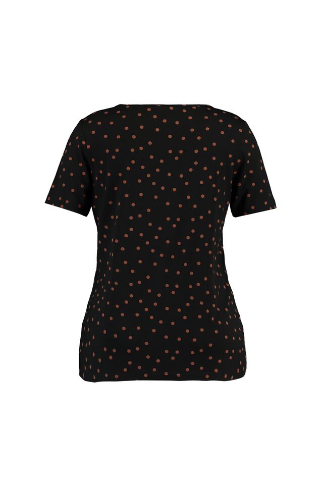 T-shirt met V-hals en print image number 2