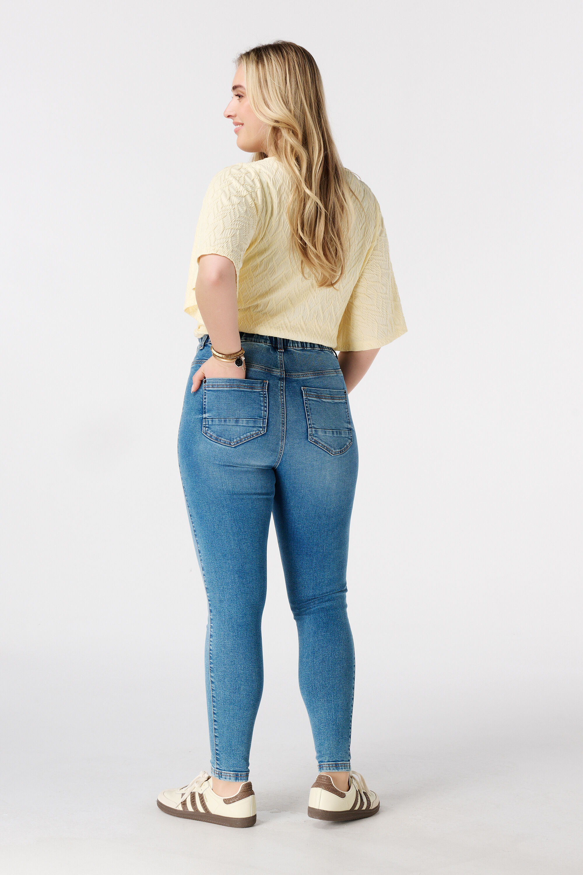 Tregging met denim look image number 3