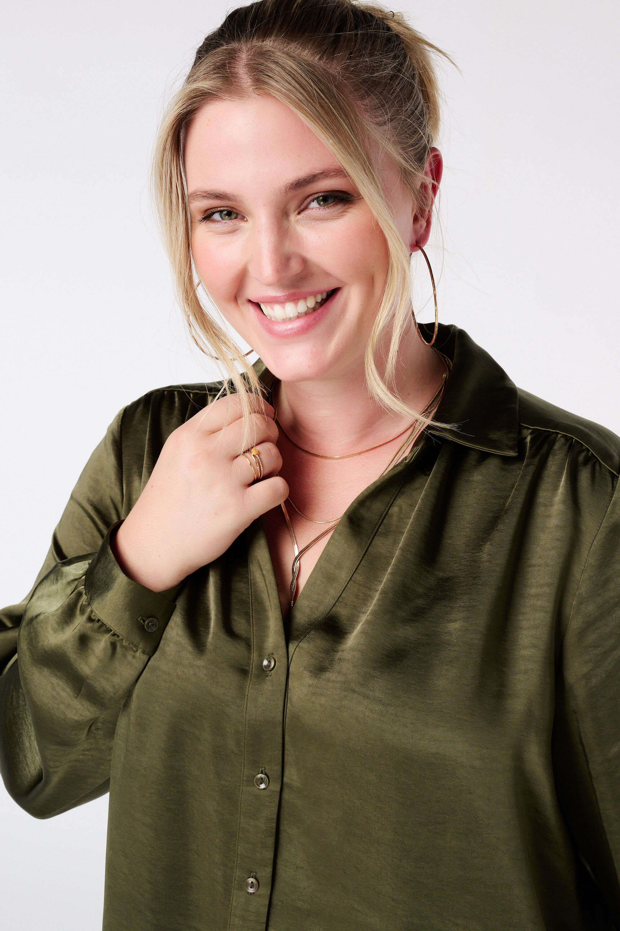 Blouse in satijnen look image number 4