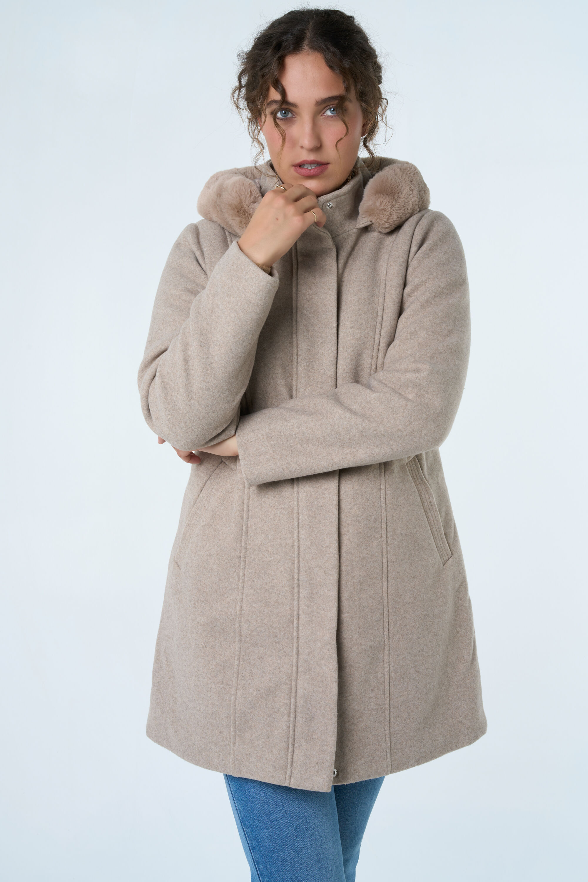 Jas met wol look image number 7